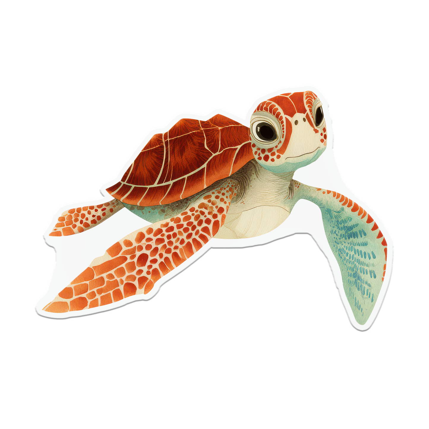 Sea Turtle Seaside Coastal Postcards Stationery Notecard
