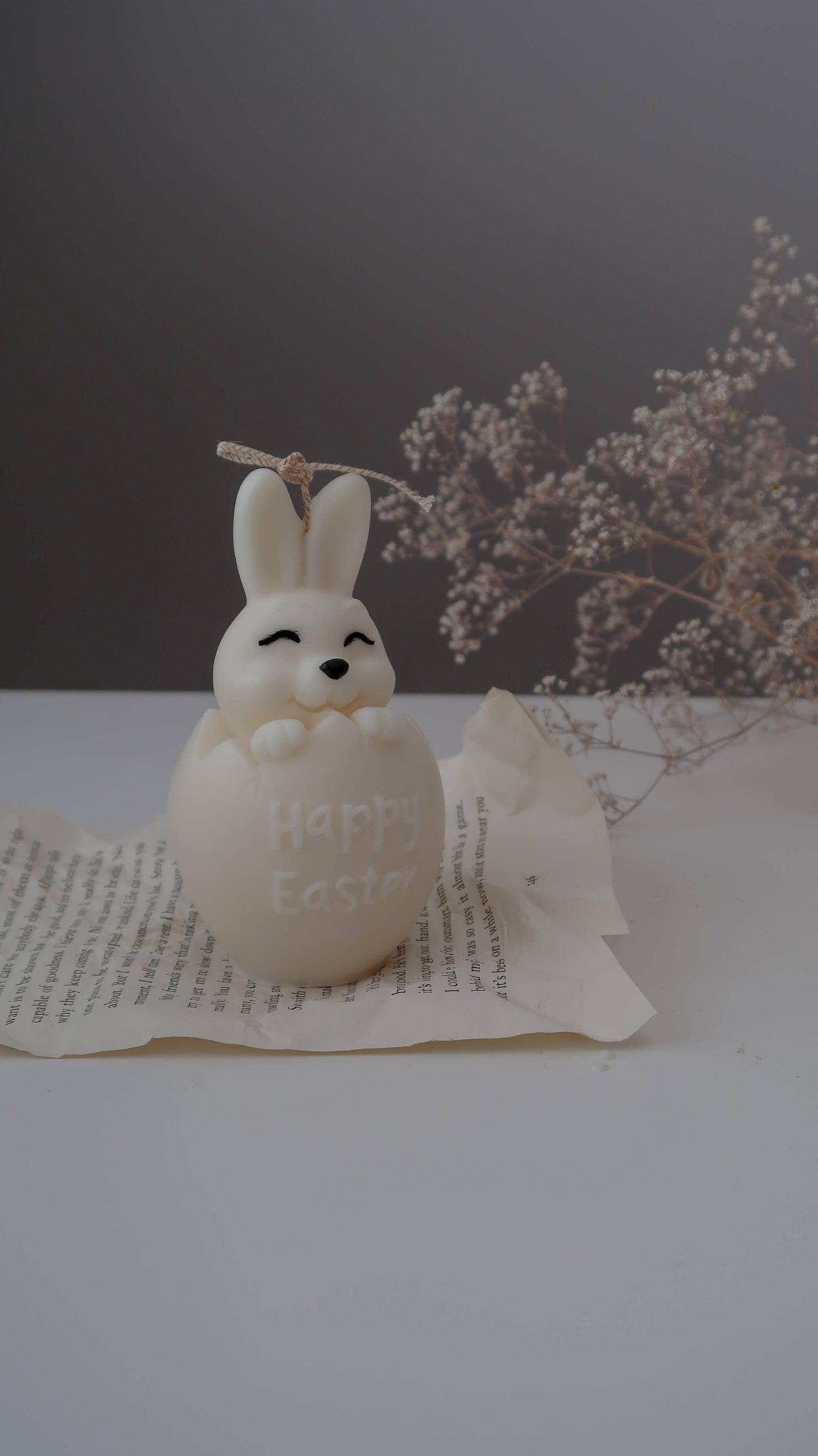 Jeune Home - Eggshell Easter bunny candle | Easter