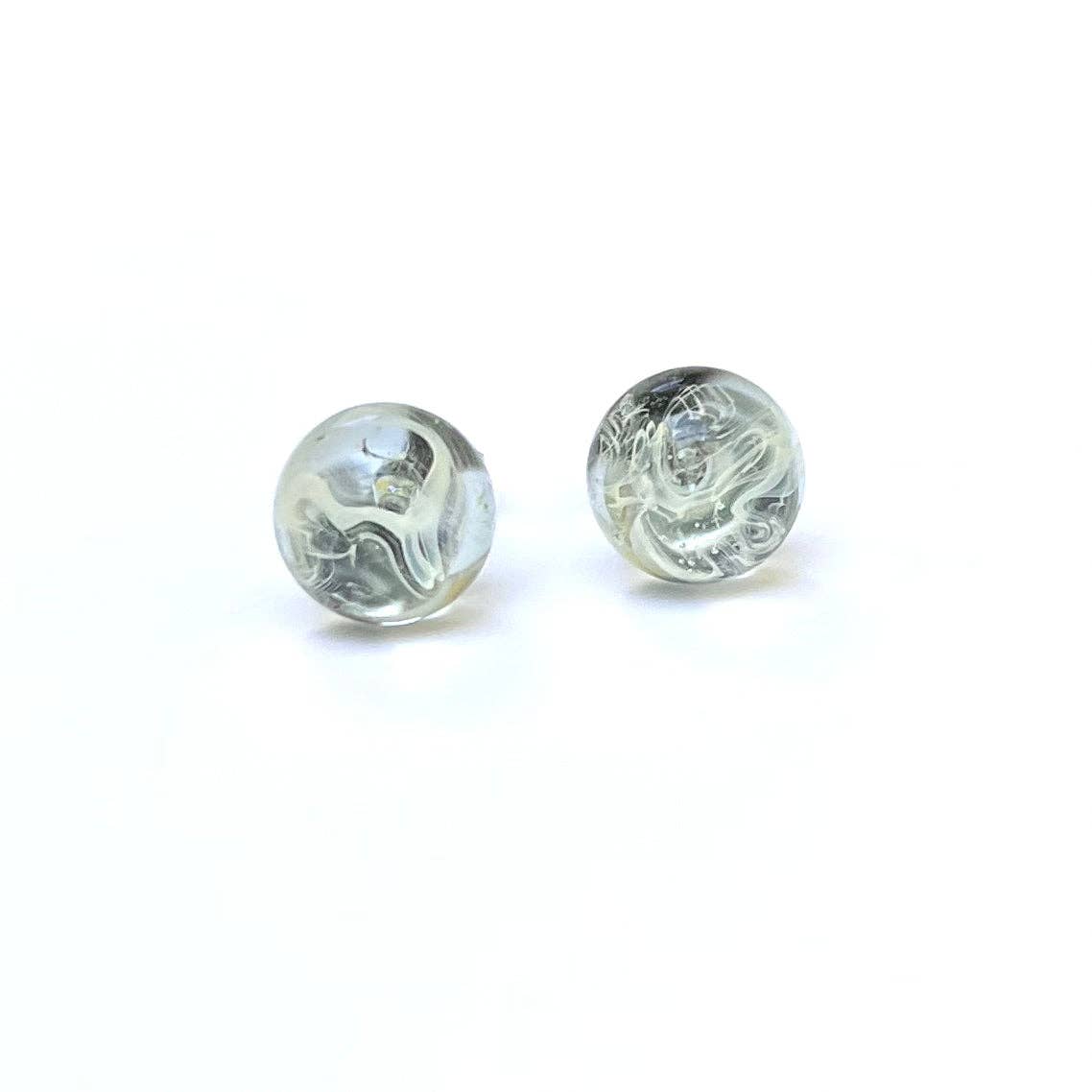 Europa Celestial Studs, Handmade Glass