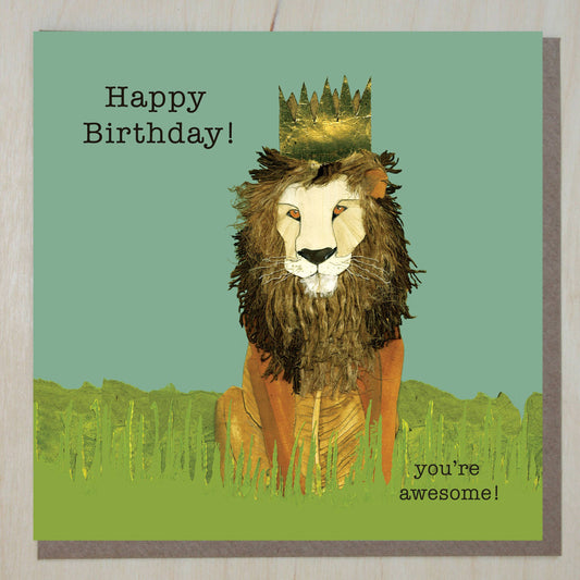 Awesome Lion Birthday Card
