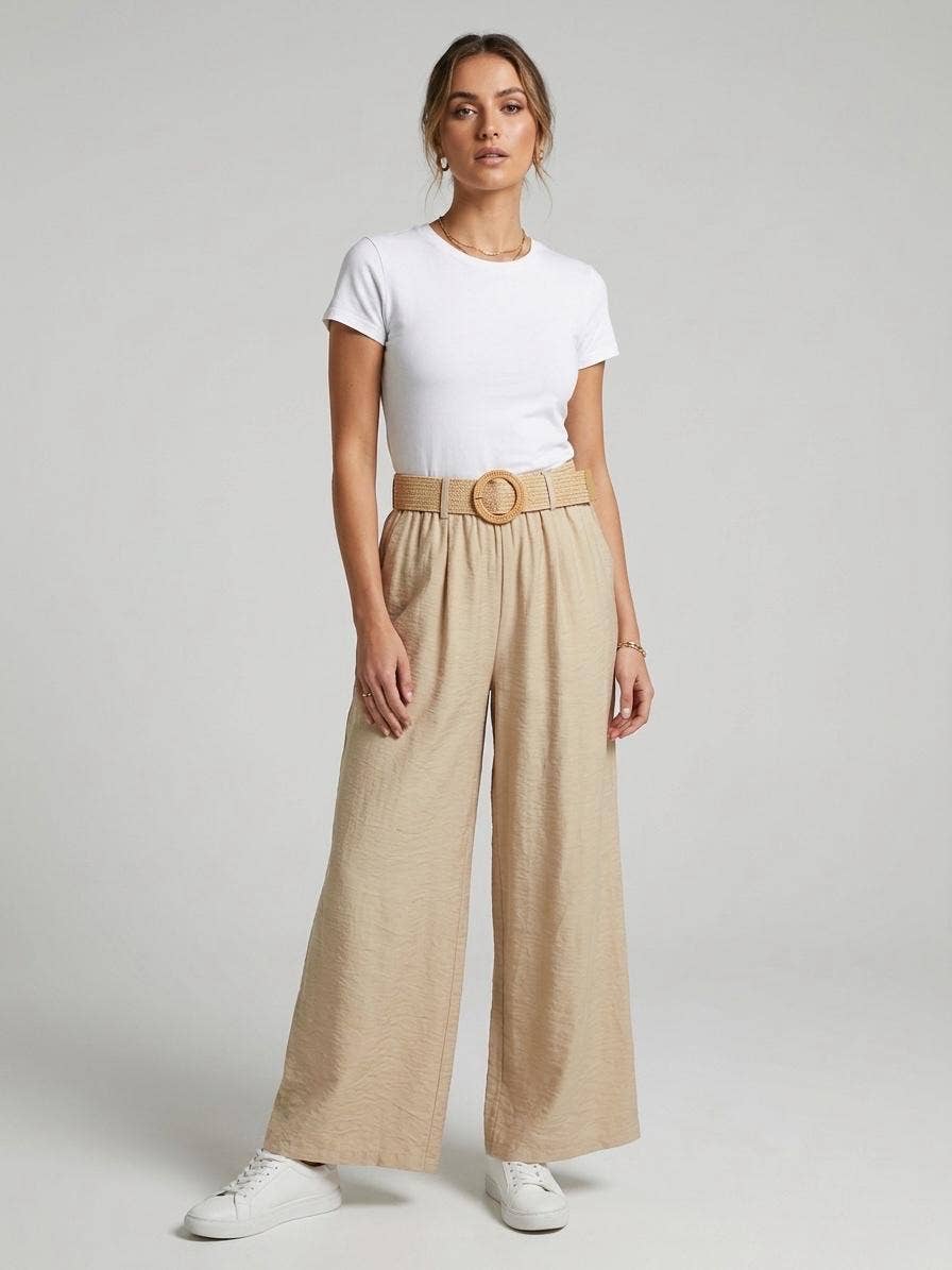 Summer Belted Wide Leg
