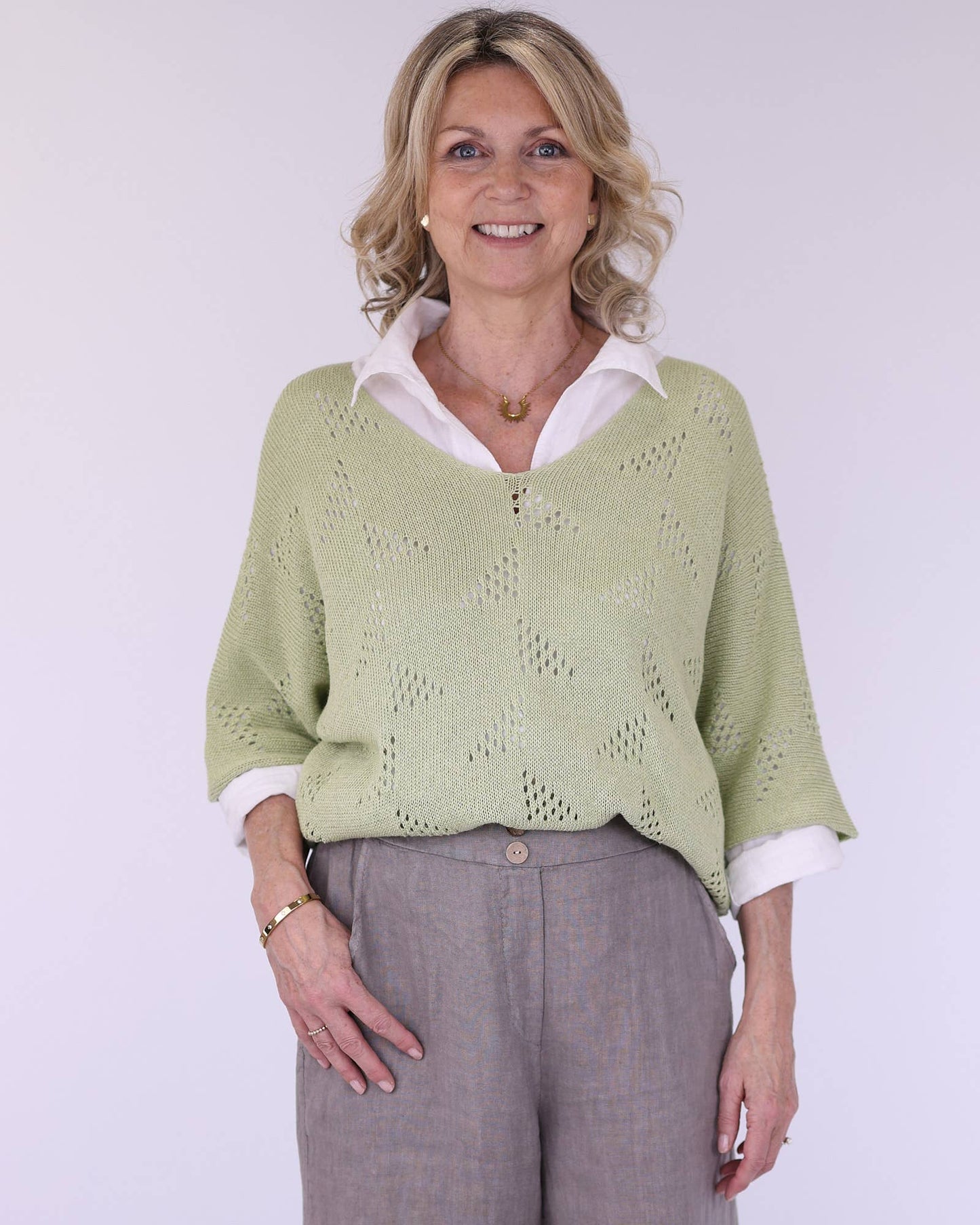 Cadenza Italy Ltd - Cotton Blend Patterned Tunic