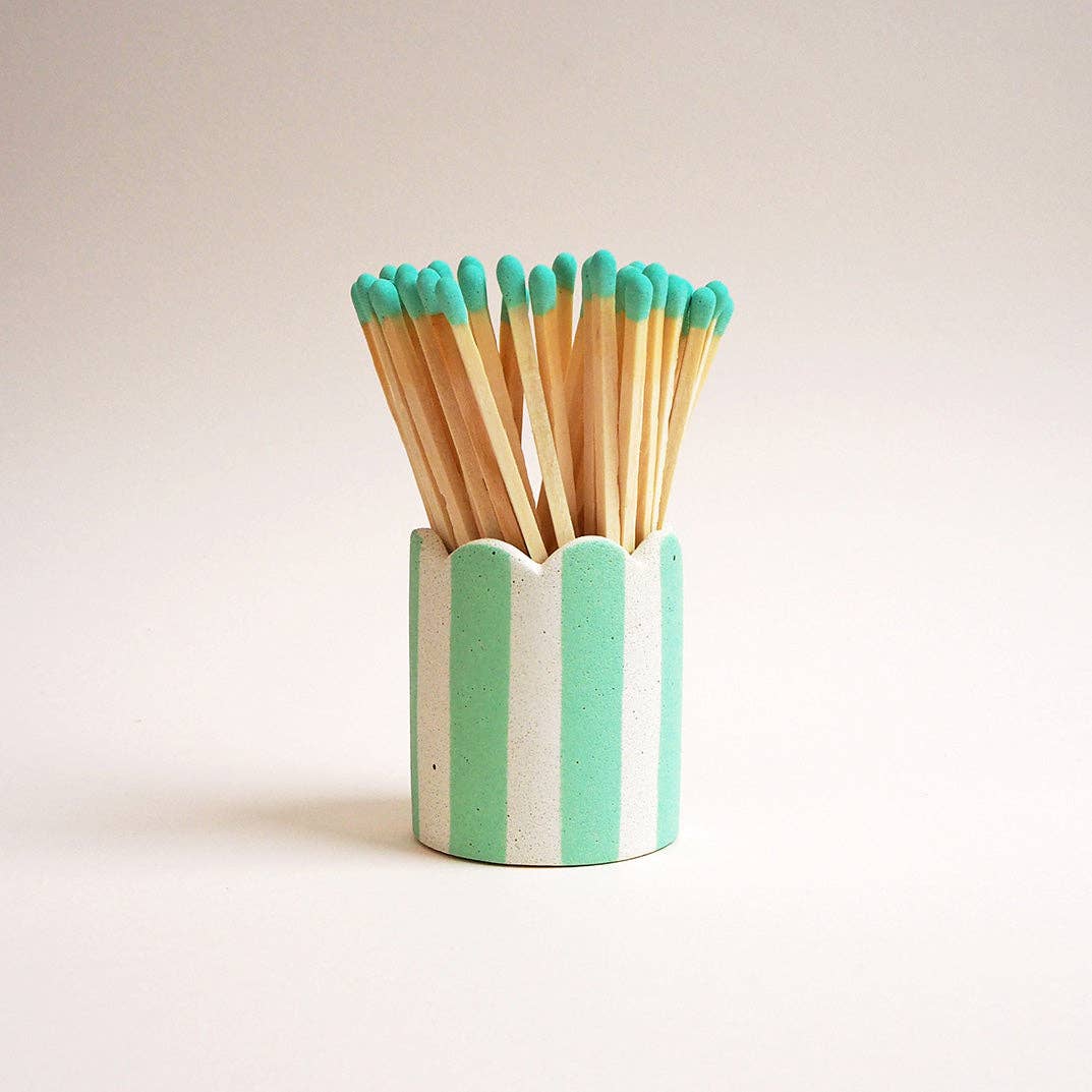 Hello Marilu Stripy Match Stick Holders