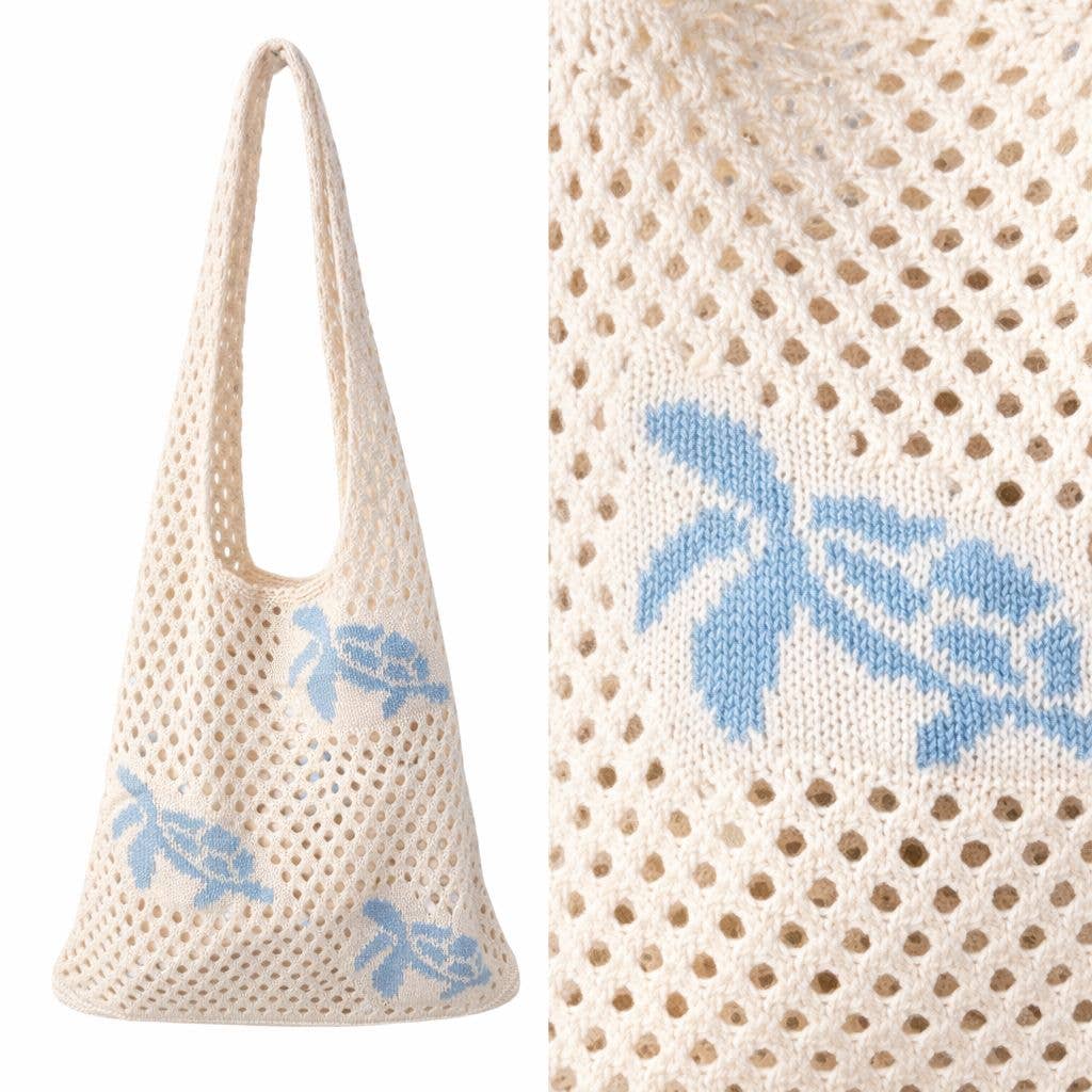 Tokeii Ltd - Flying sea turtle crochet tote