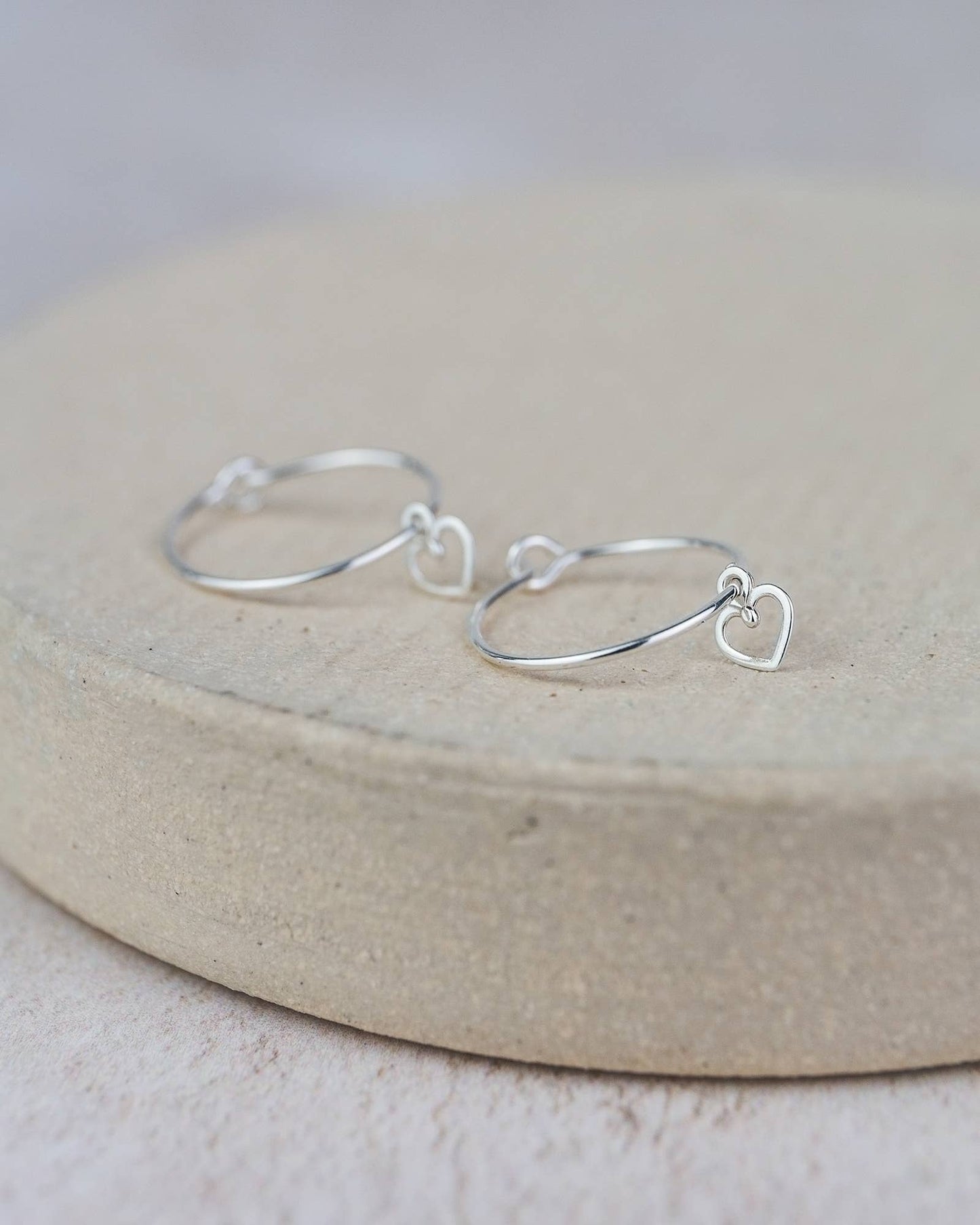 Lucy Kemp - Sterling Silver Charm Hoops