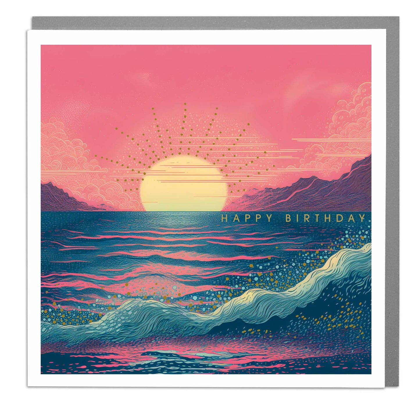 Seascape Happy Birthday Card by Lola Design