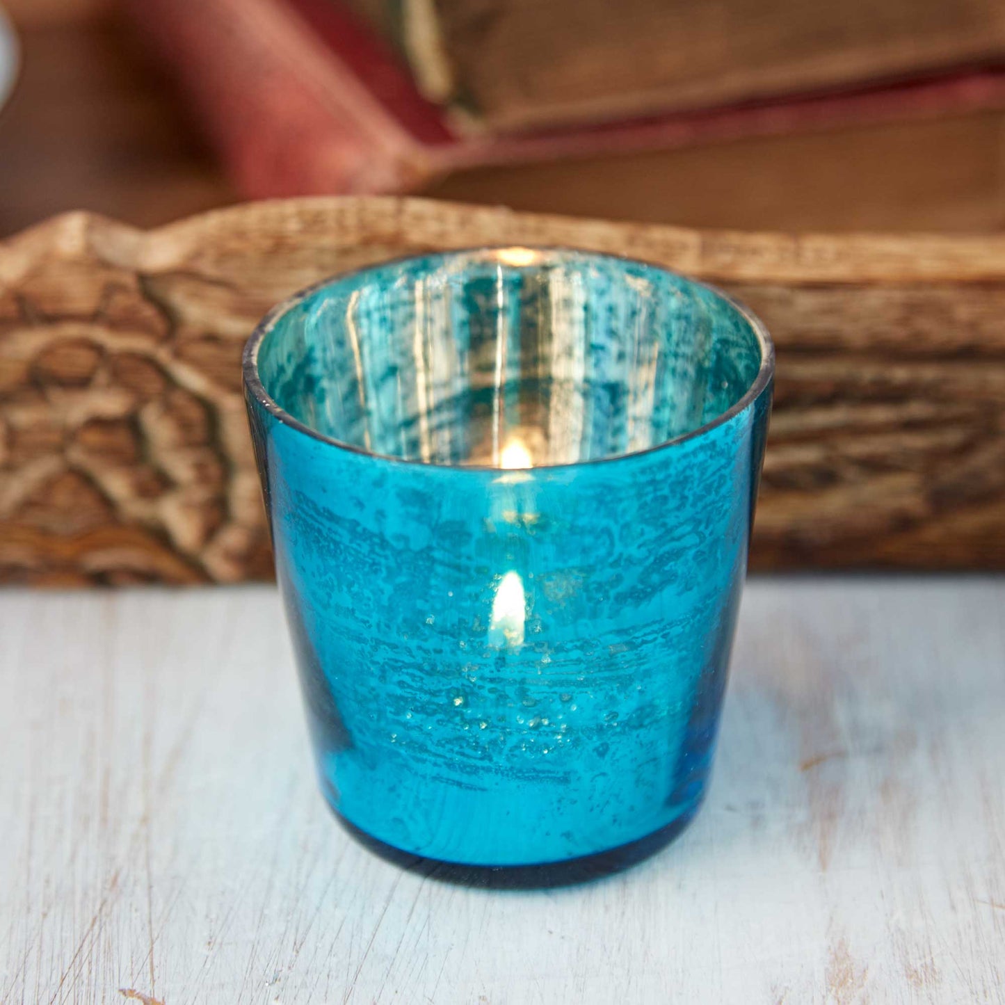 The Paper High Gift Company Limited - Set of Three Coloured Tea Light Glasses - Handmade