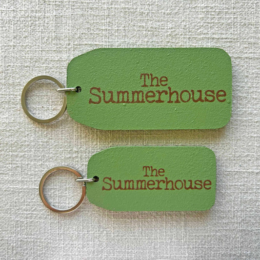 The Wooden Postcard Company - THE SUMMERHOUSE Wooden Key Tag