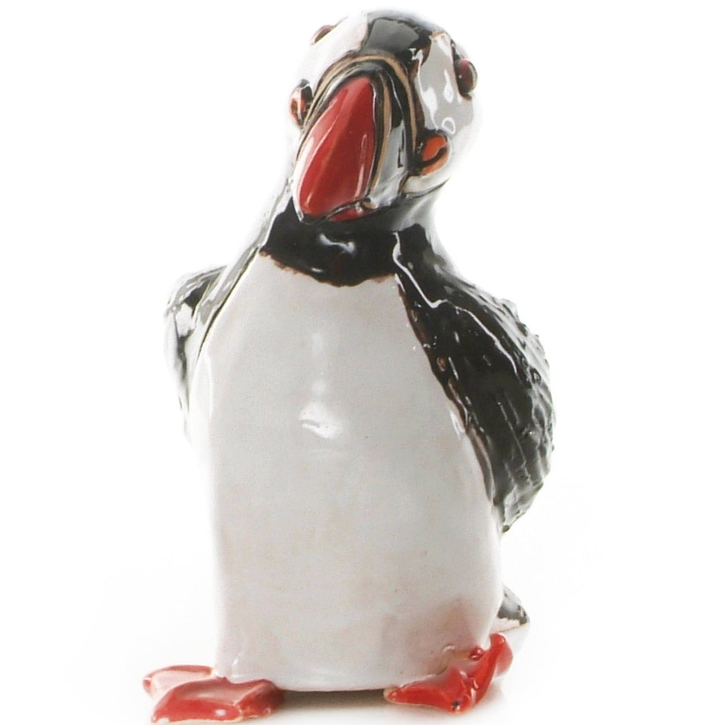 Puffin Standing Handmade Ceramic Figurine  Ornament