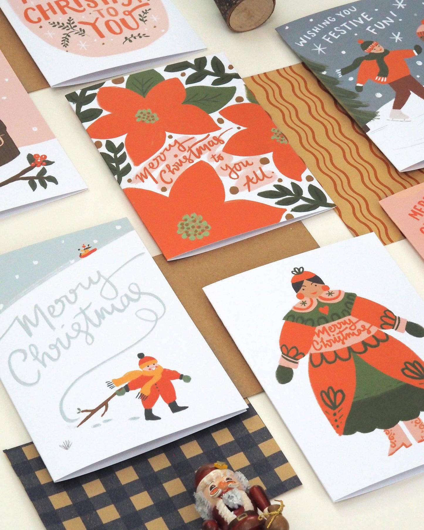 Merry Christmas Sailing Santa Christmas Card