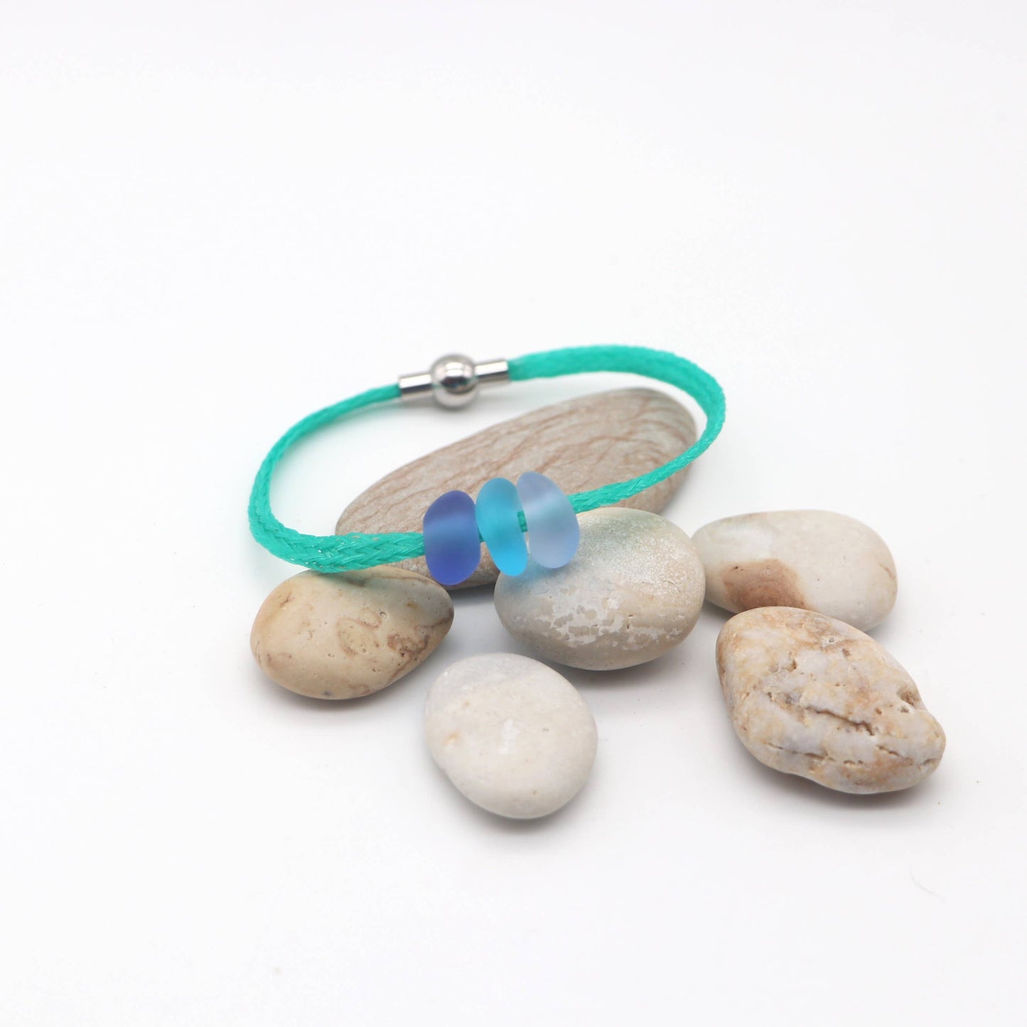 Yemaya Collections - Sea Glass Ghost Net Bracelets