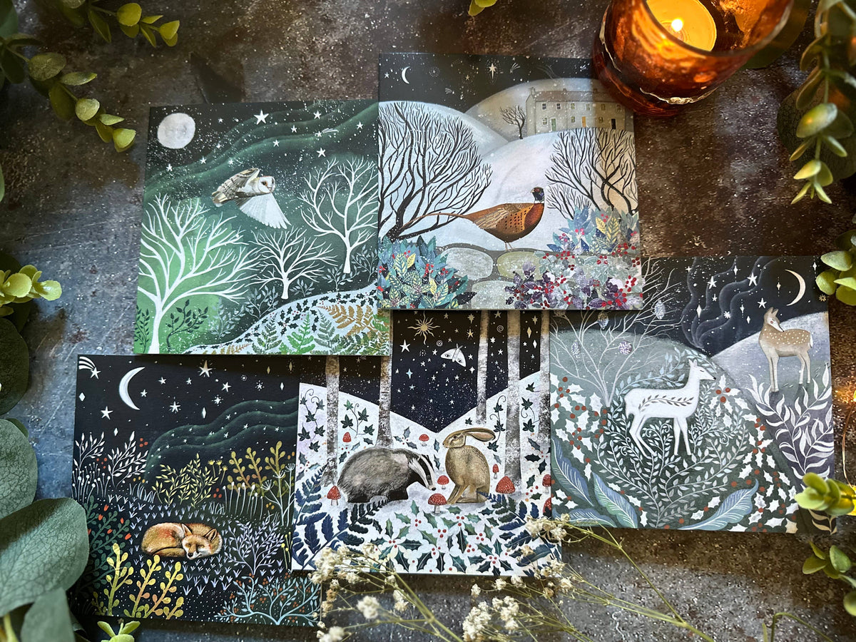 Glitter & Earth - Pack of 5 winter cards