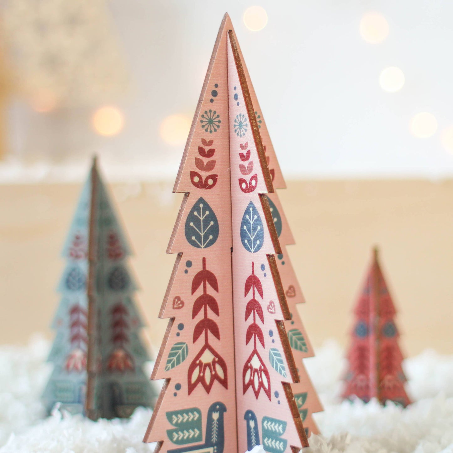 Rocket and Fox - Christmas Tree Set, Folk Design