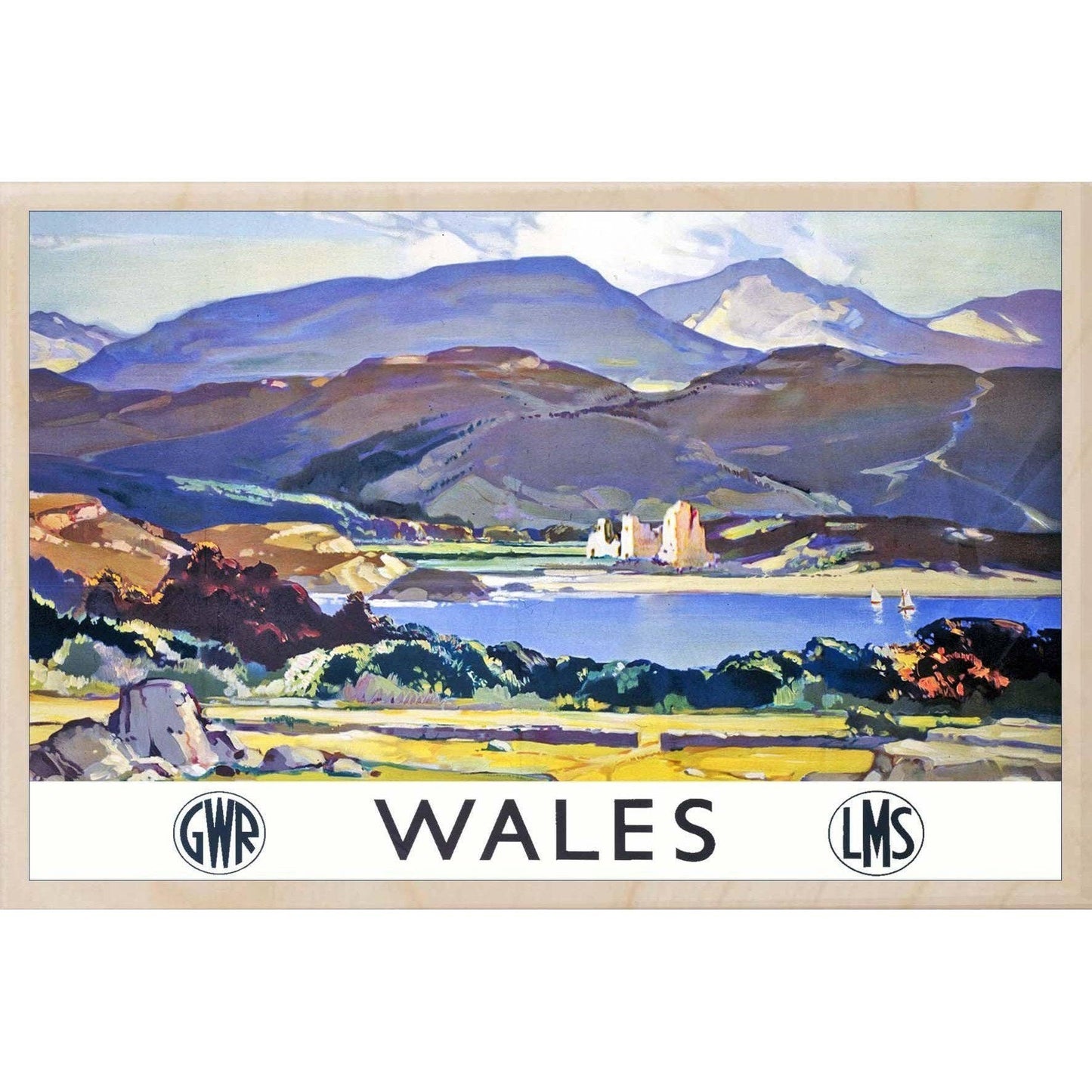 The Wooden Postcard Company WALES sustainable wood postcard