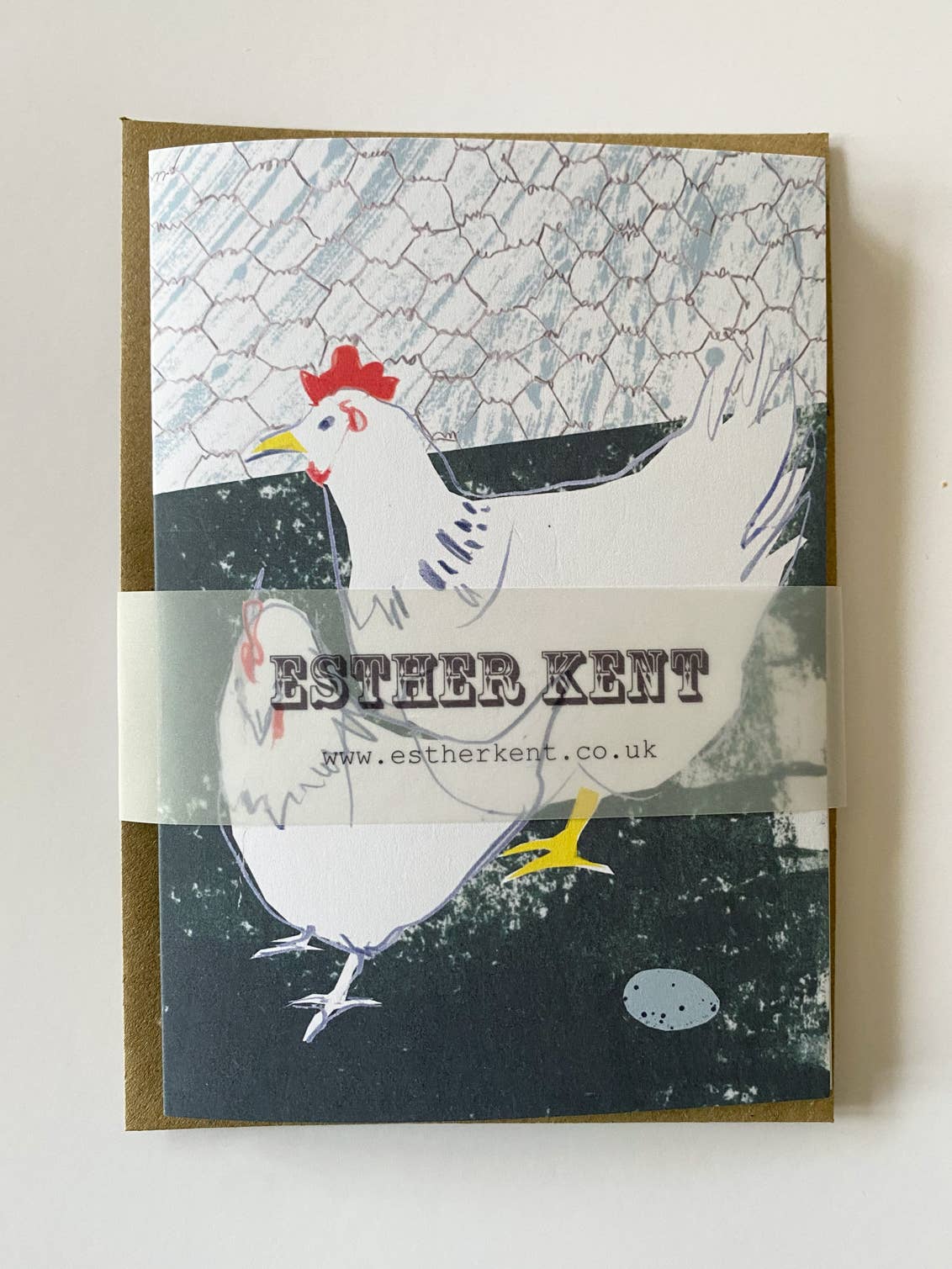 Esther Kent Design - Garden Hens Concertina Card