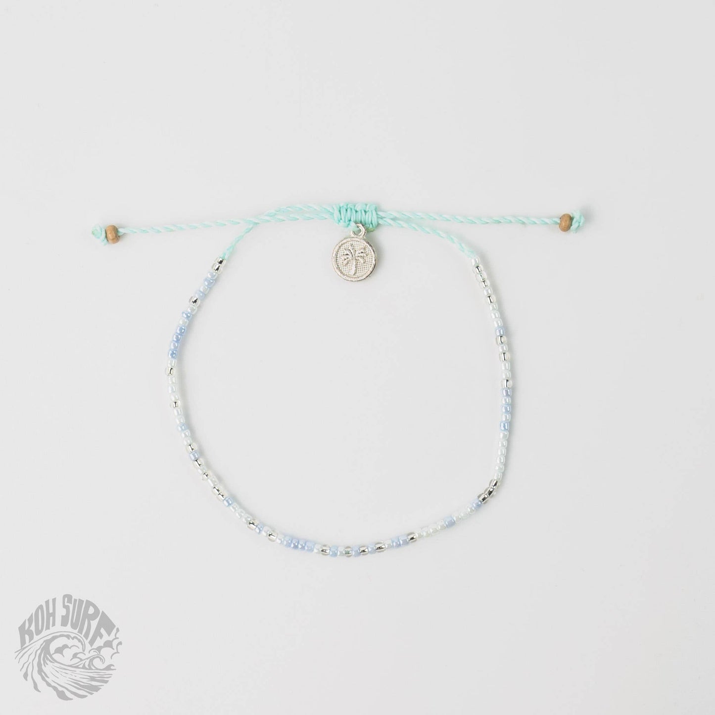 Pineapple Island -  Alila Dainty Beaded Anklet, Beach Anklet by Koh Surf: Pink & Purple