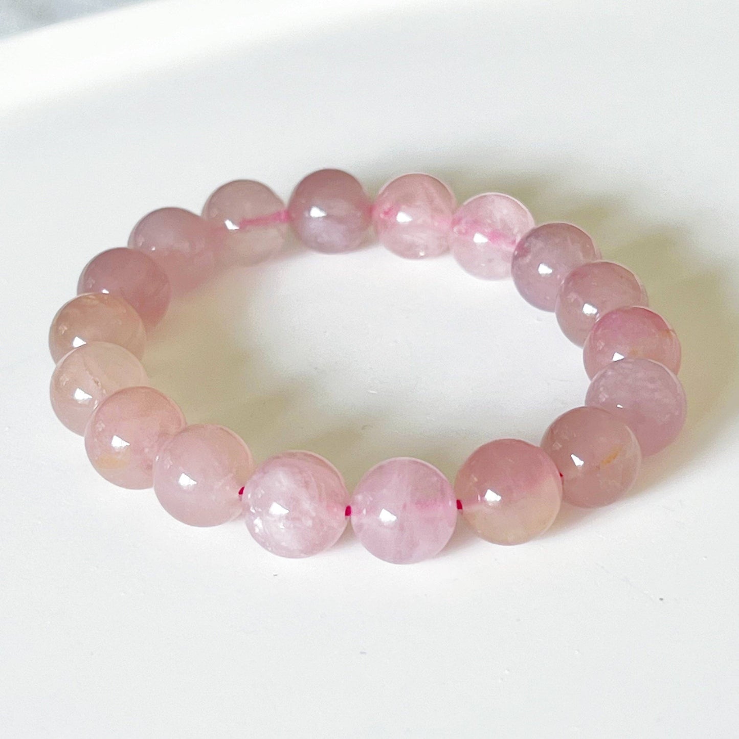 Ninaouity - Heart Chakra Natural Madagascar Rose Quartz Crystal Bracelet