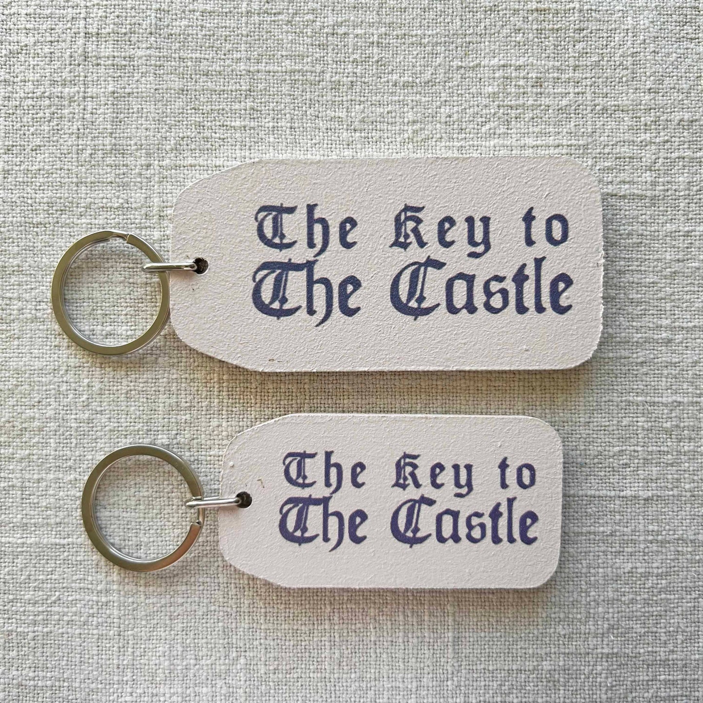 The Wooden Postcard Company - The Key To The Castle - Wooden Key Tag