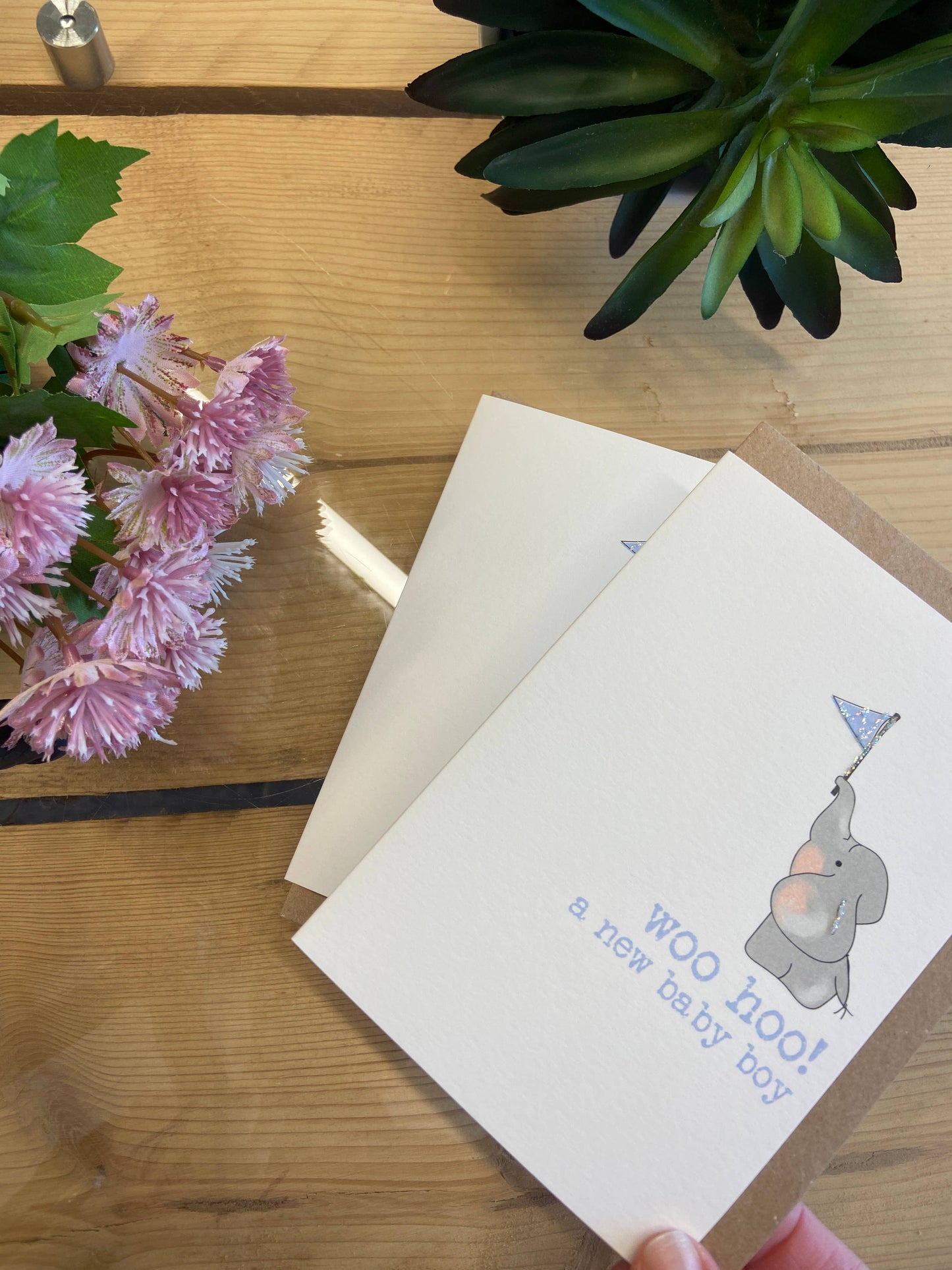 Woo Hoo - Baby Boy - Greetings Card