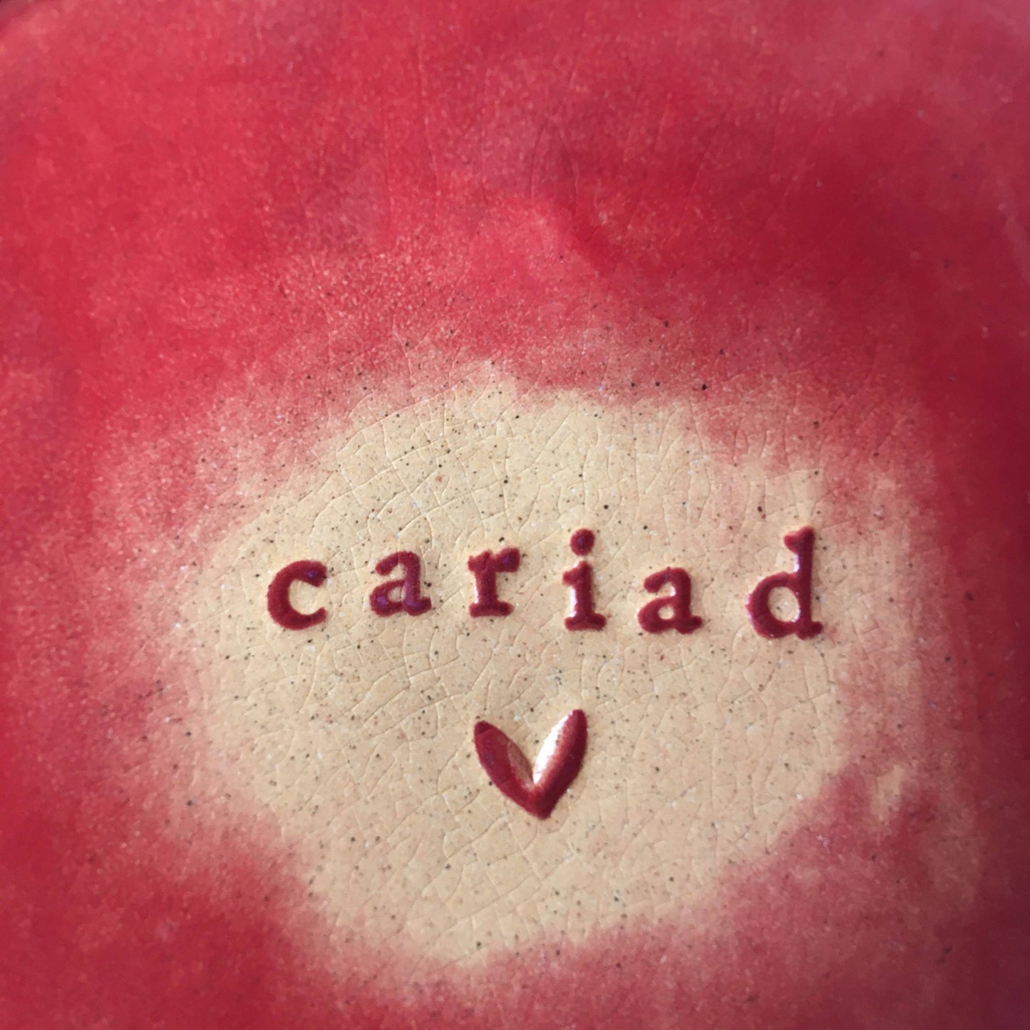 Cariad Ceramic Jewelry Dish: Welsh Love Ring Bearer Plate