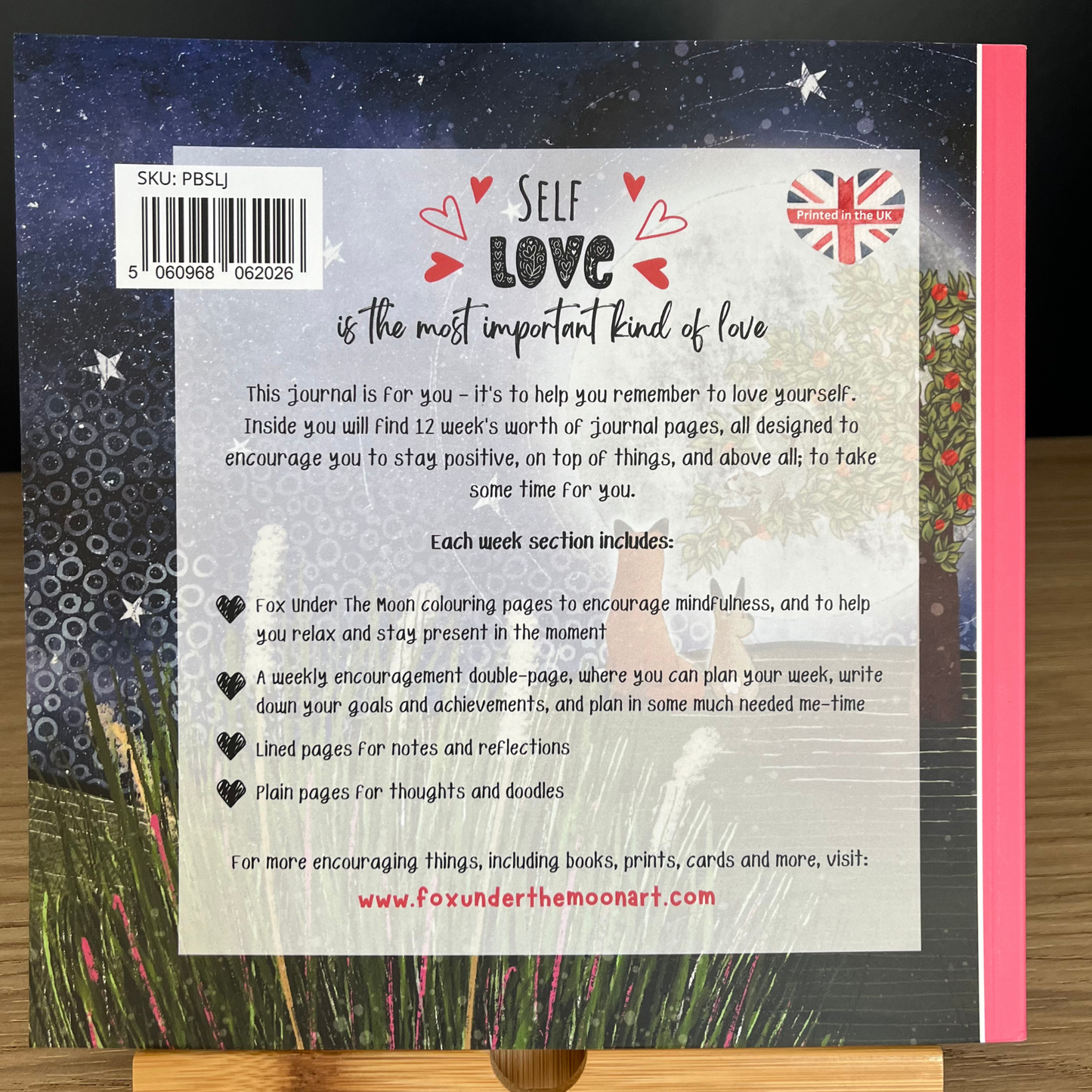 Fox under the Moon - Self Love Journal - Paperback