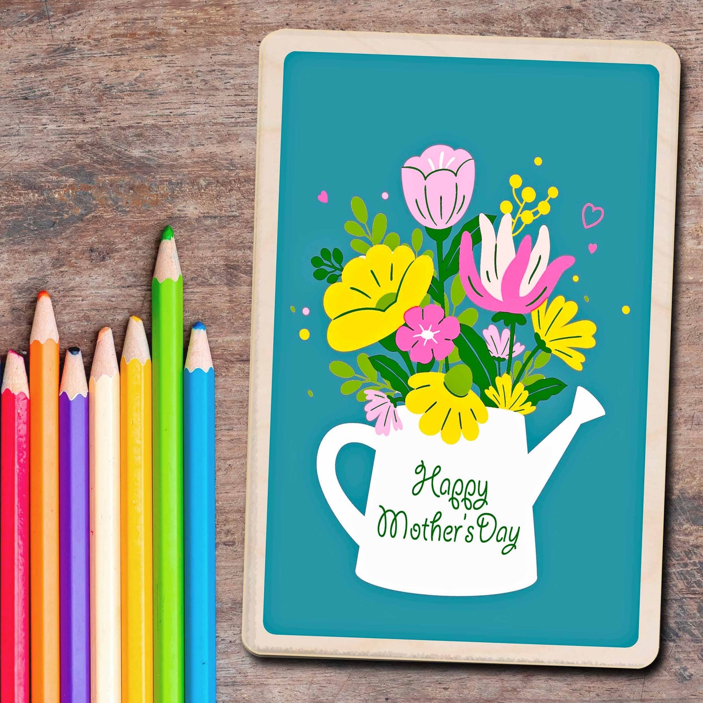 The Wooden Postcard Company - HAPPY MOTHER'S DAY sustainable wood Mother's Day card