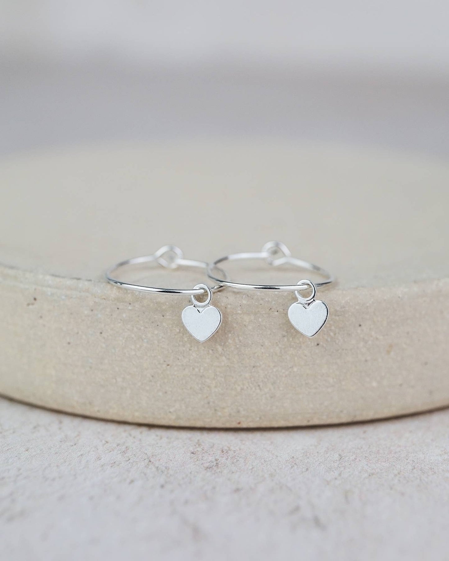 Lucy Kemp - Sterling Silver Charm Hoops