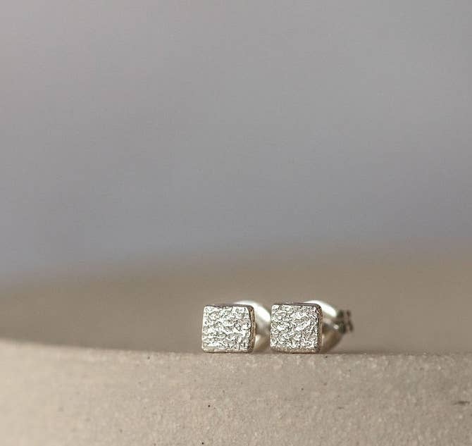 Lucy Kemp - Sterling Silver Mini Studs - Square