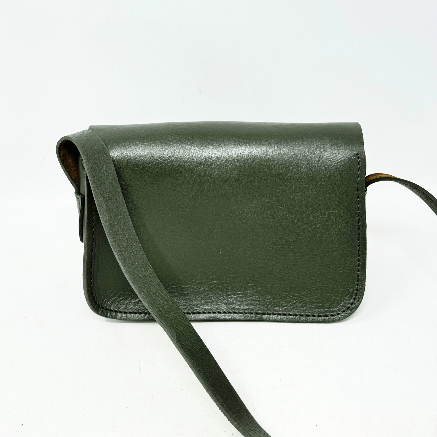 Noah Leather Wallet Crossbody – Handmade Full-Grain Leather - green