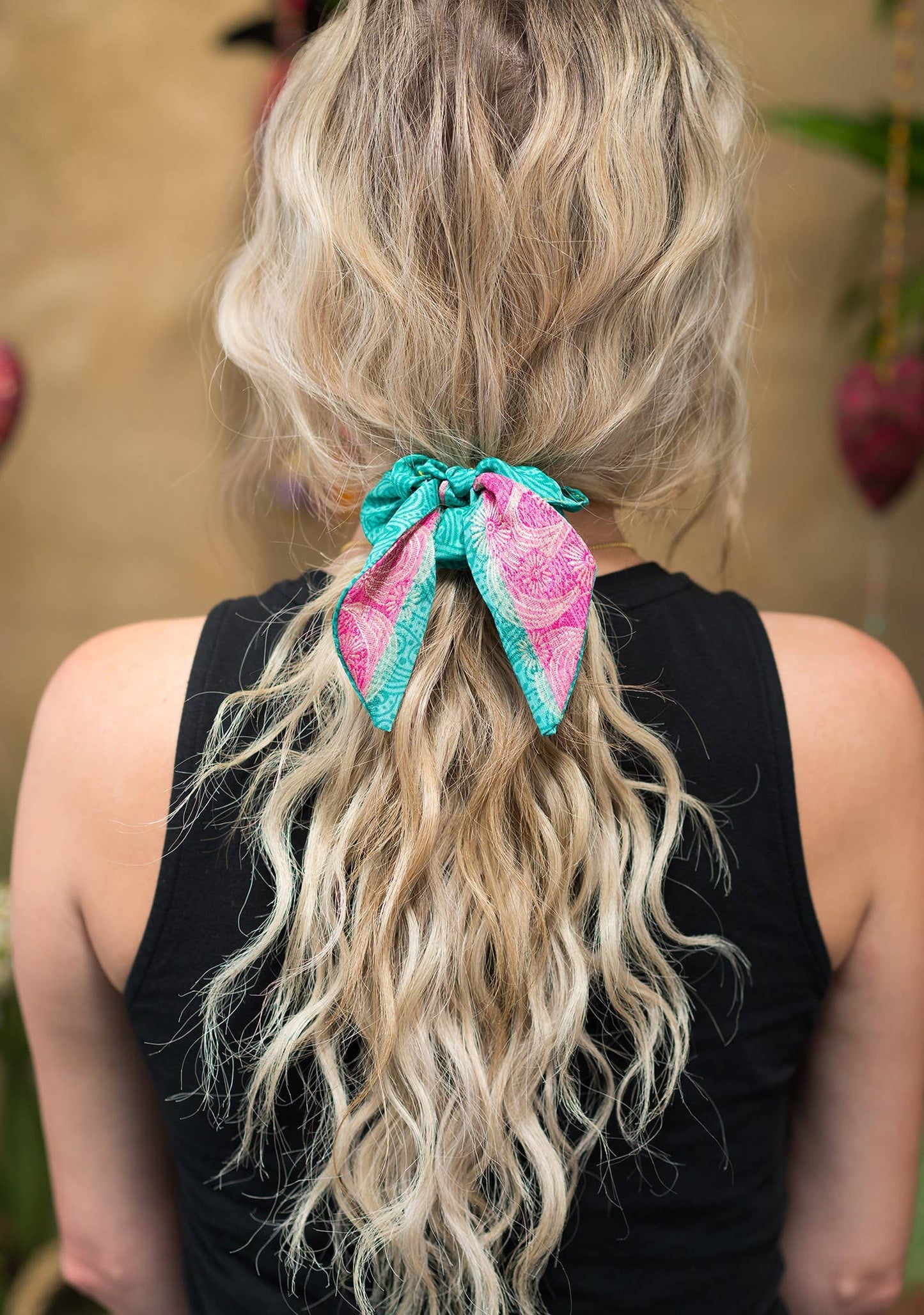 Namaste - Recycled Sari Scrunchie With Tie