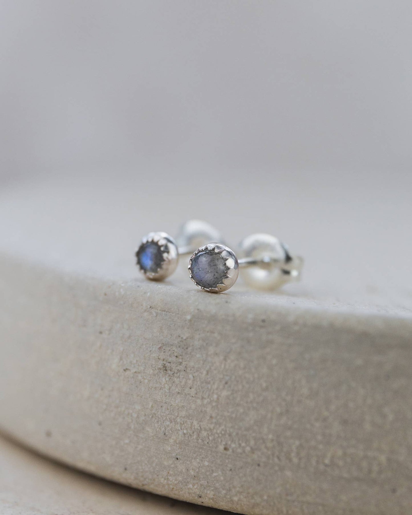 Lucy Kemp Jewellery - Sterling Silver Mini Gemstone Studs