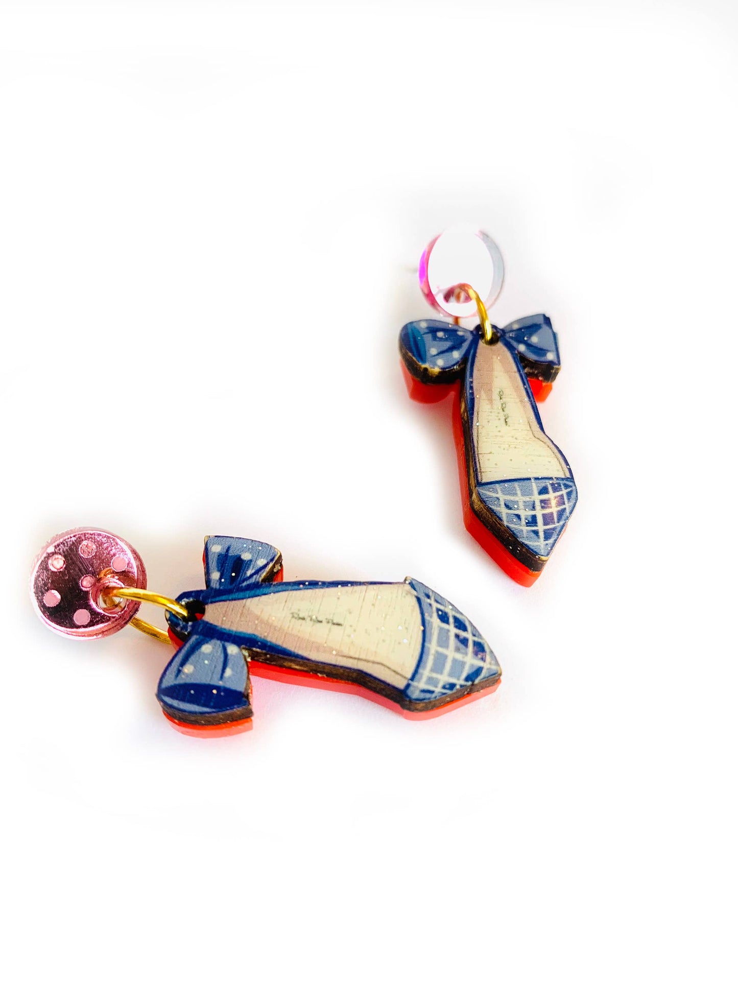 Rosie Rose Parker - Retro art shoe earrings