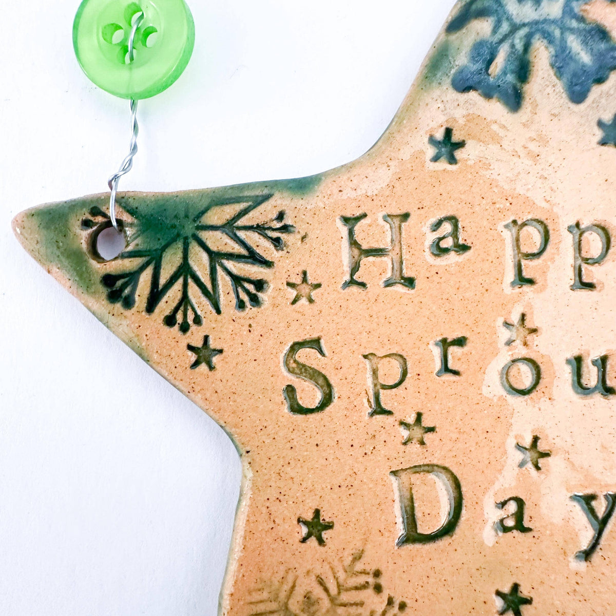 Happy Sprout Day - ceramic Christmas star