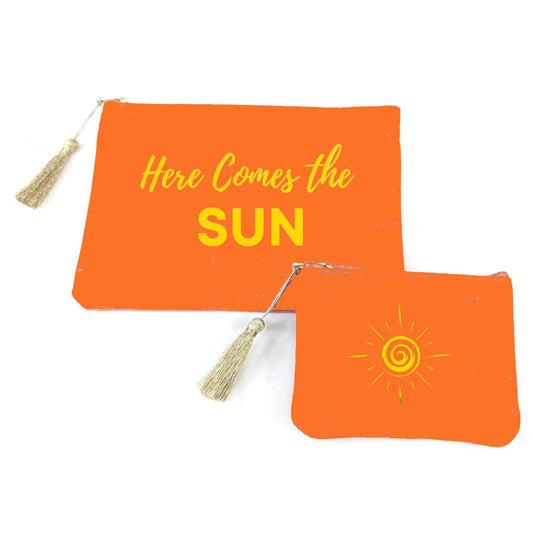 Black Ginger - Here Comes the Sun' Set of 2 Velvet Bags/Purses