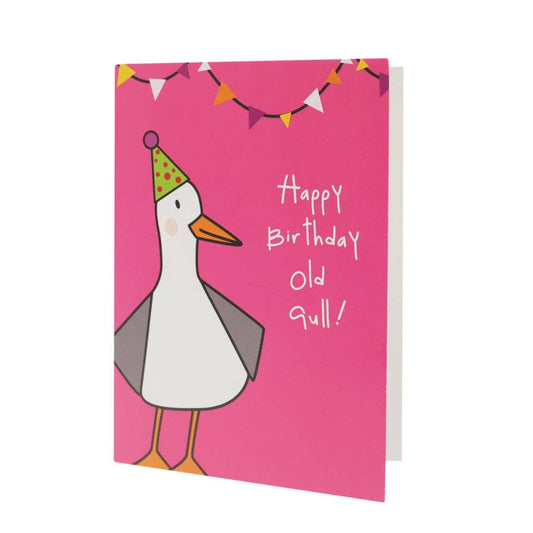 Gone Crabbing - Happy Birthday Old Gull! Greeting Card