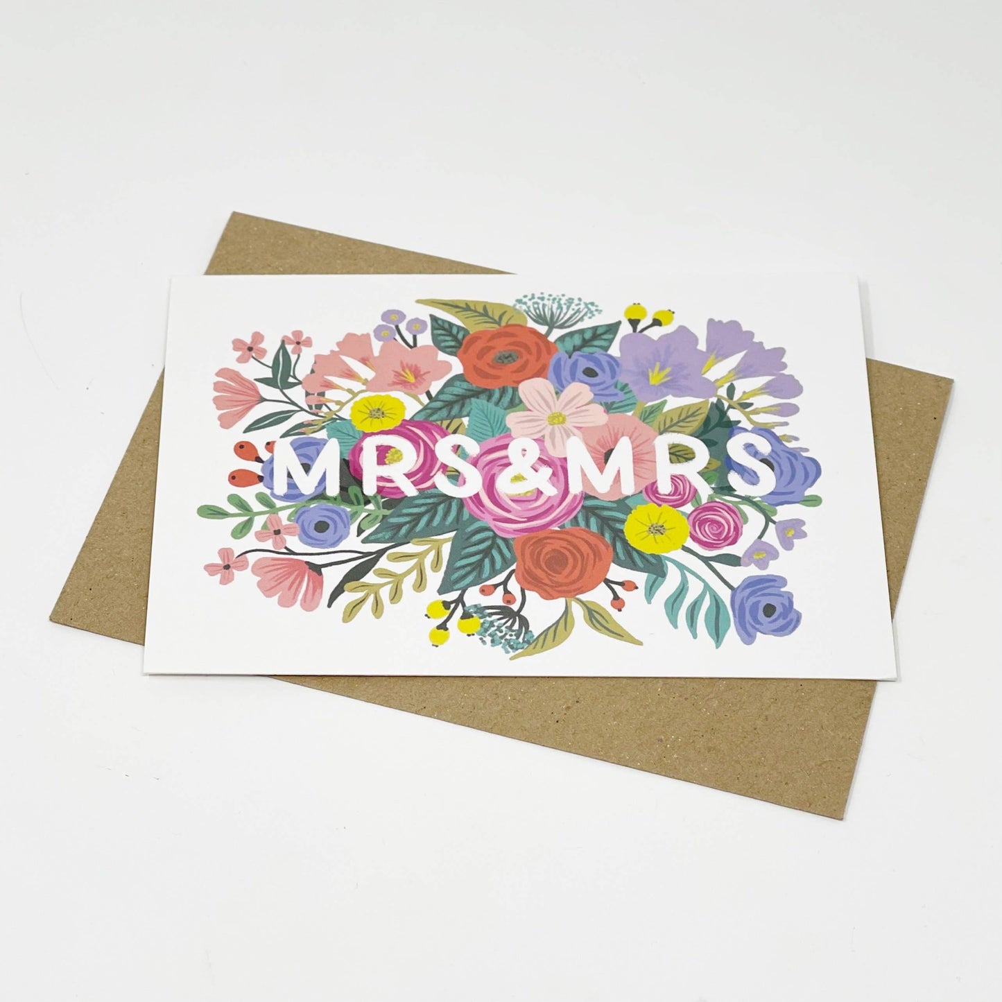 Lomond Paper Co - Mrs & Mrs Floral Wedding Card