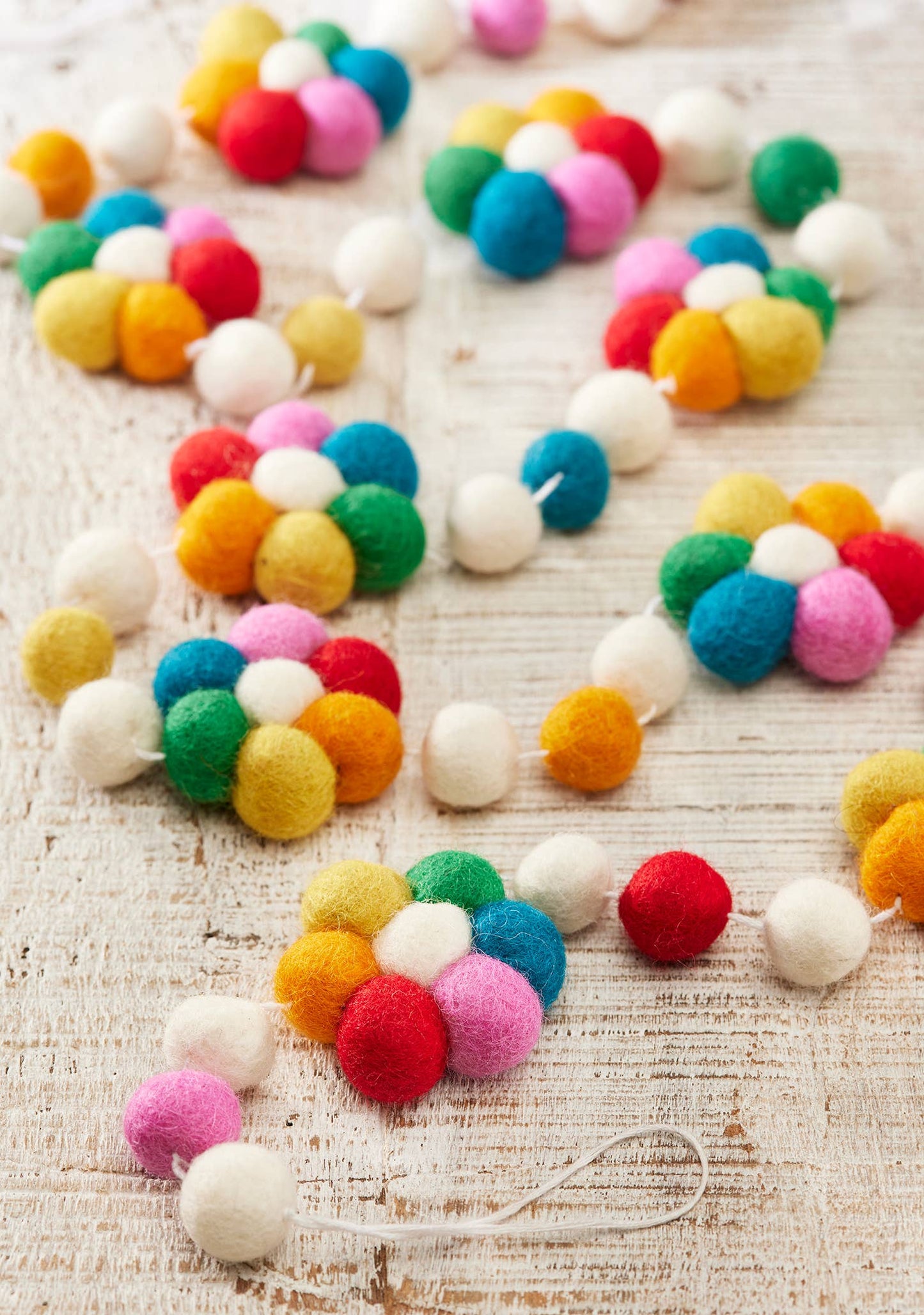 Namaste - Felt Rainbow Flower Garland