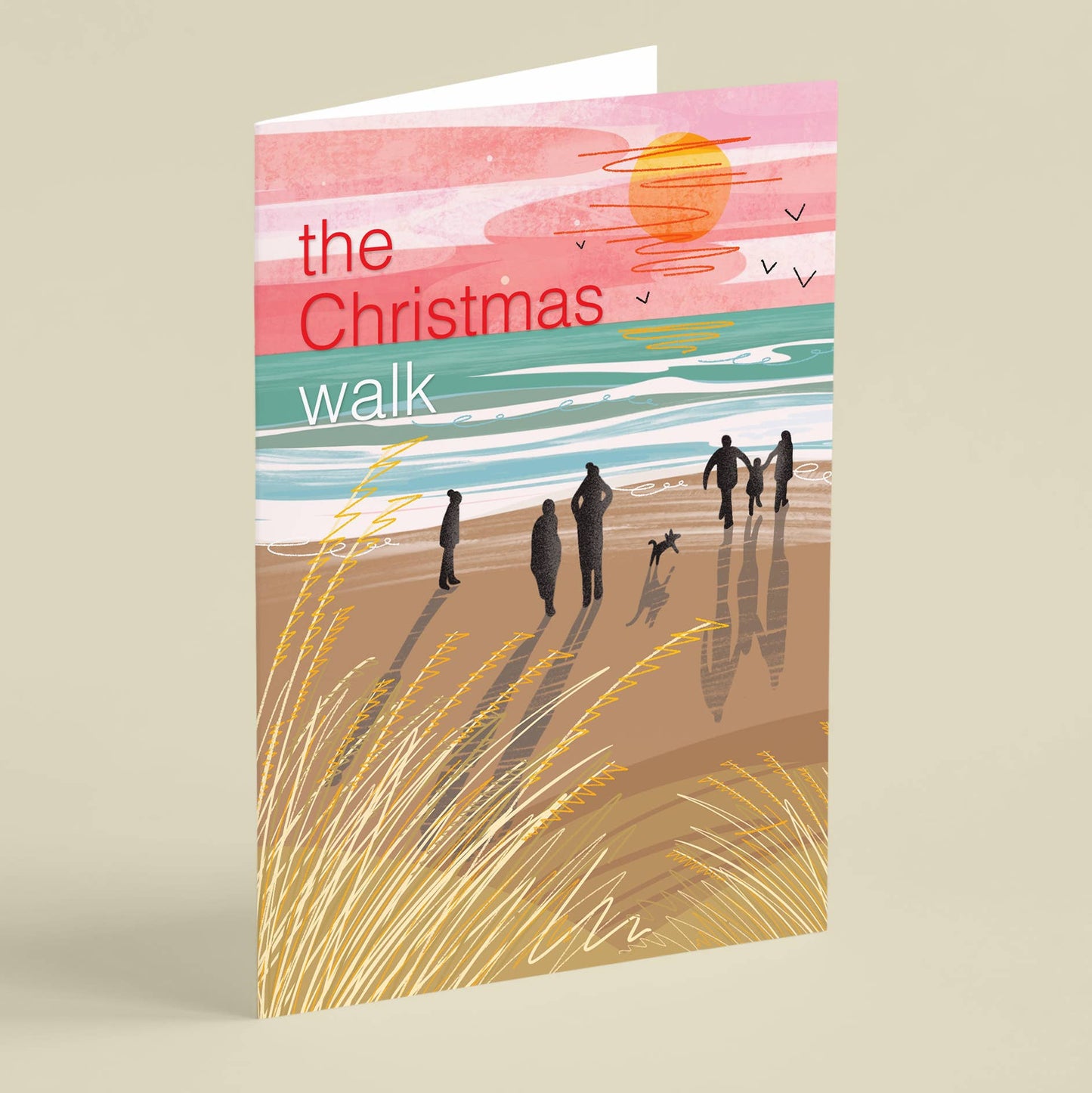 Onneke - The Christmas walk card - coastal Christmas family outdoors