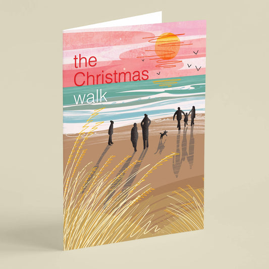 Onneke - The Christmas walk card - coastal Christmas family outdoors