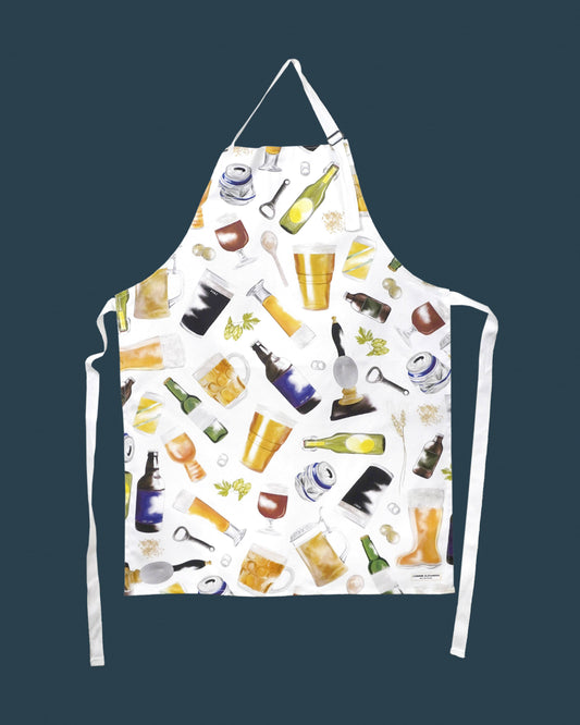 Corinne Alexander - Beer Apron - British Made - 100% Cotton Apron - Beer
