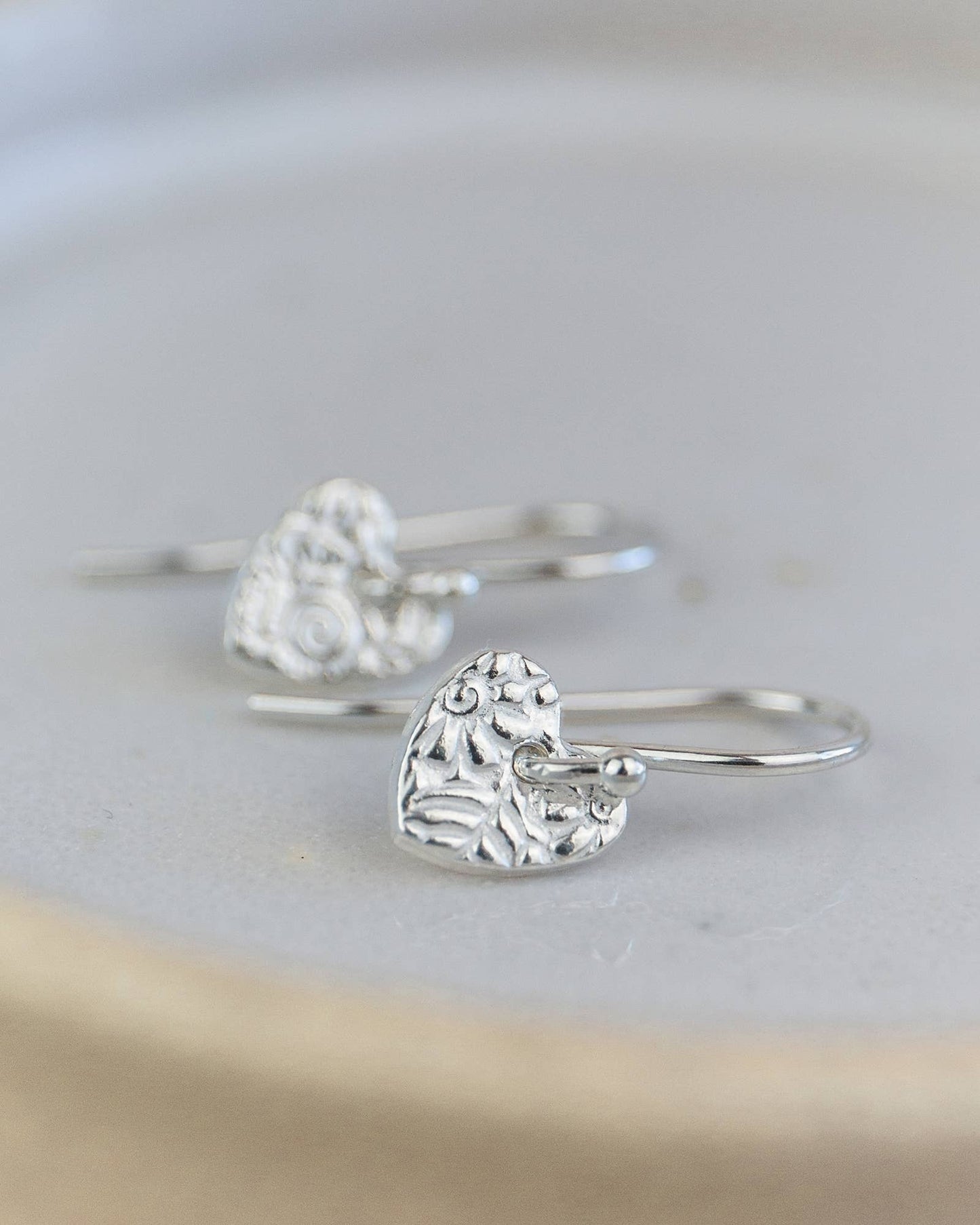 Lucy Kemp Jewellery - Sterling Silver Mini Textured Earrings