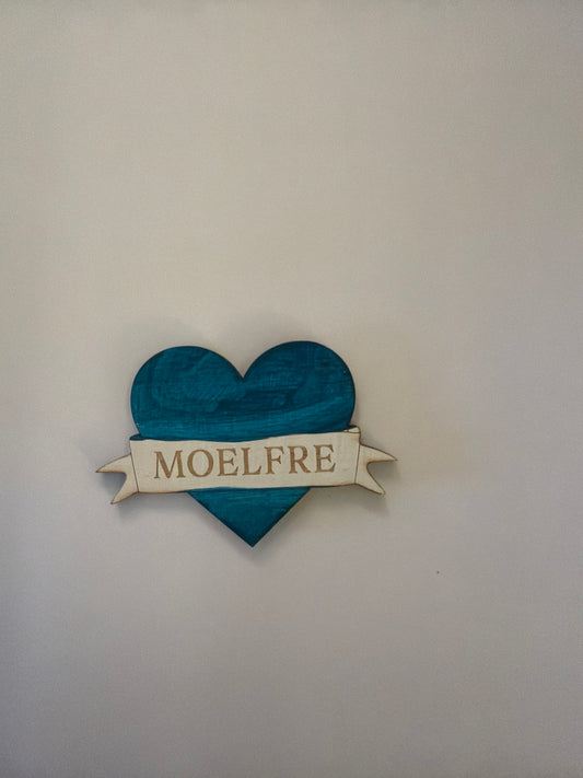 Gorgeous Little Bits - Blue Love Heart "Moelfre" Magnet