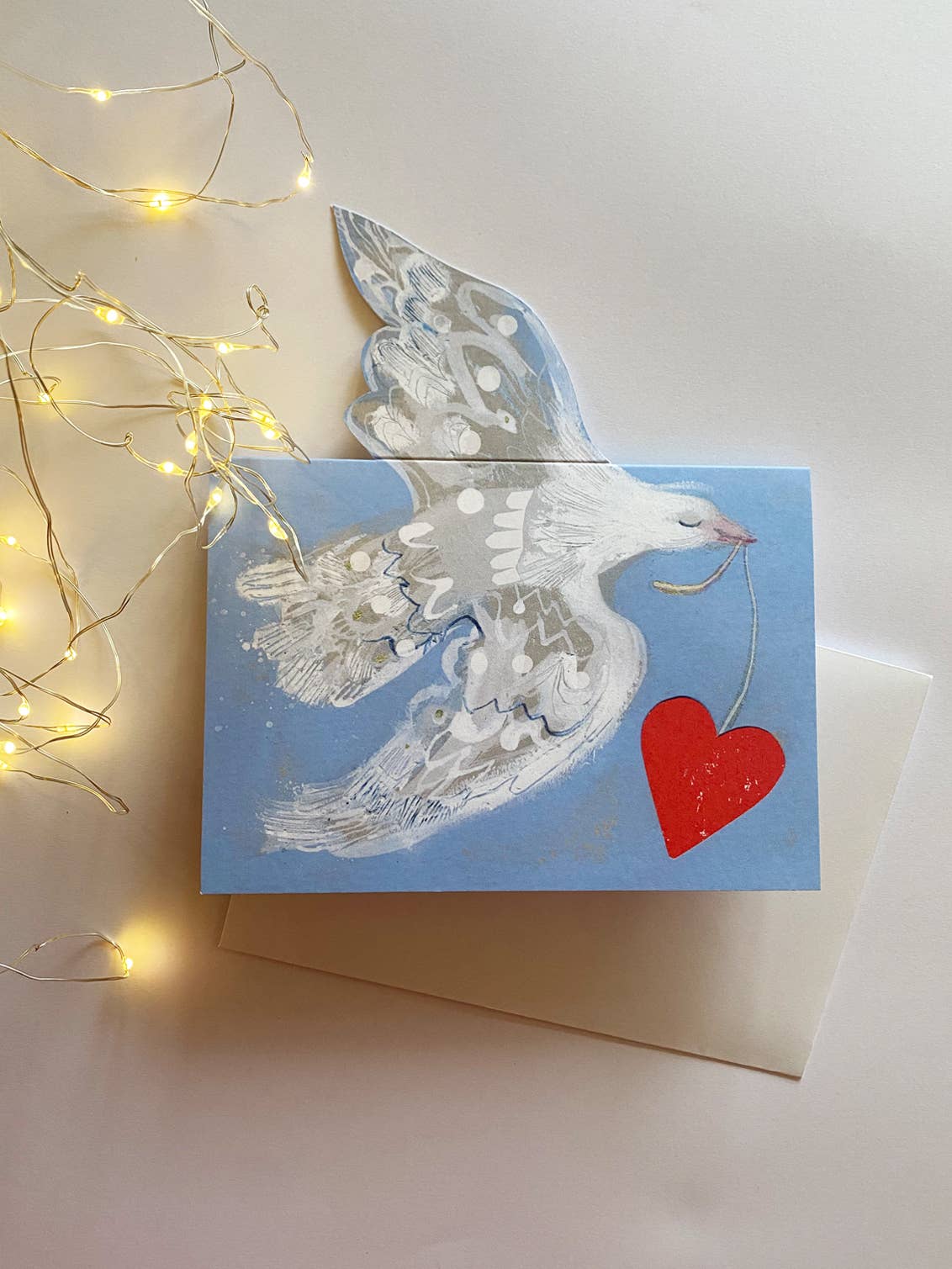 Esther Kent Design - Love Dove Mantelpiece Card