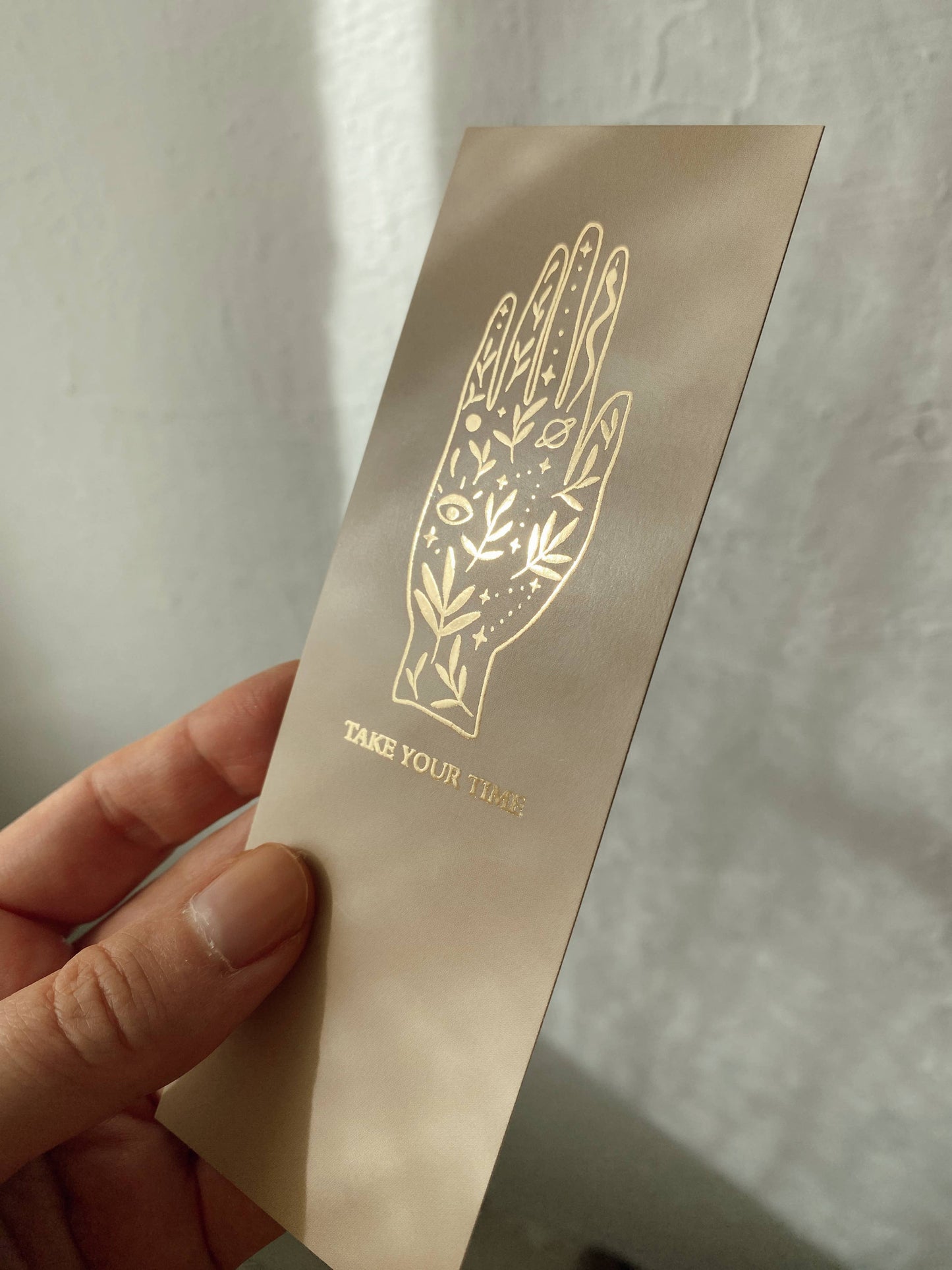 Anna Cosma - TAKE YOUR TIME - BOOKMARK/GIFT TAG - GOLD FOIL