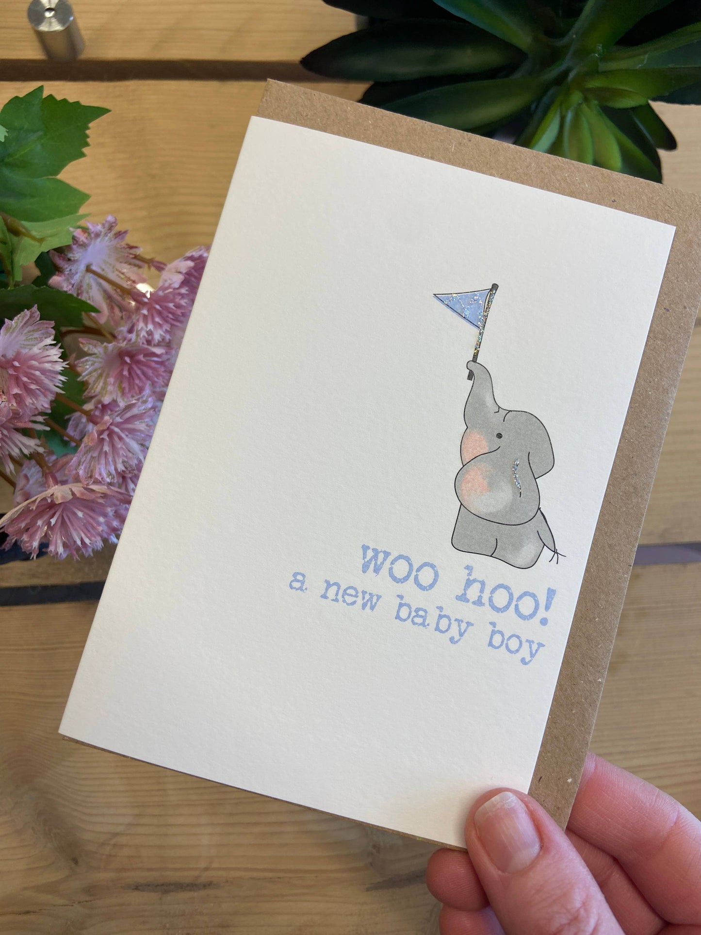 Woo Hoo - Baby Boy - Greetings Card