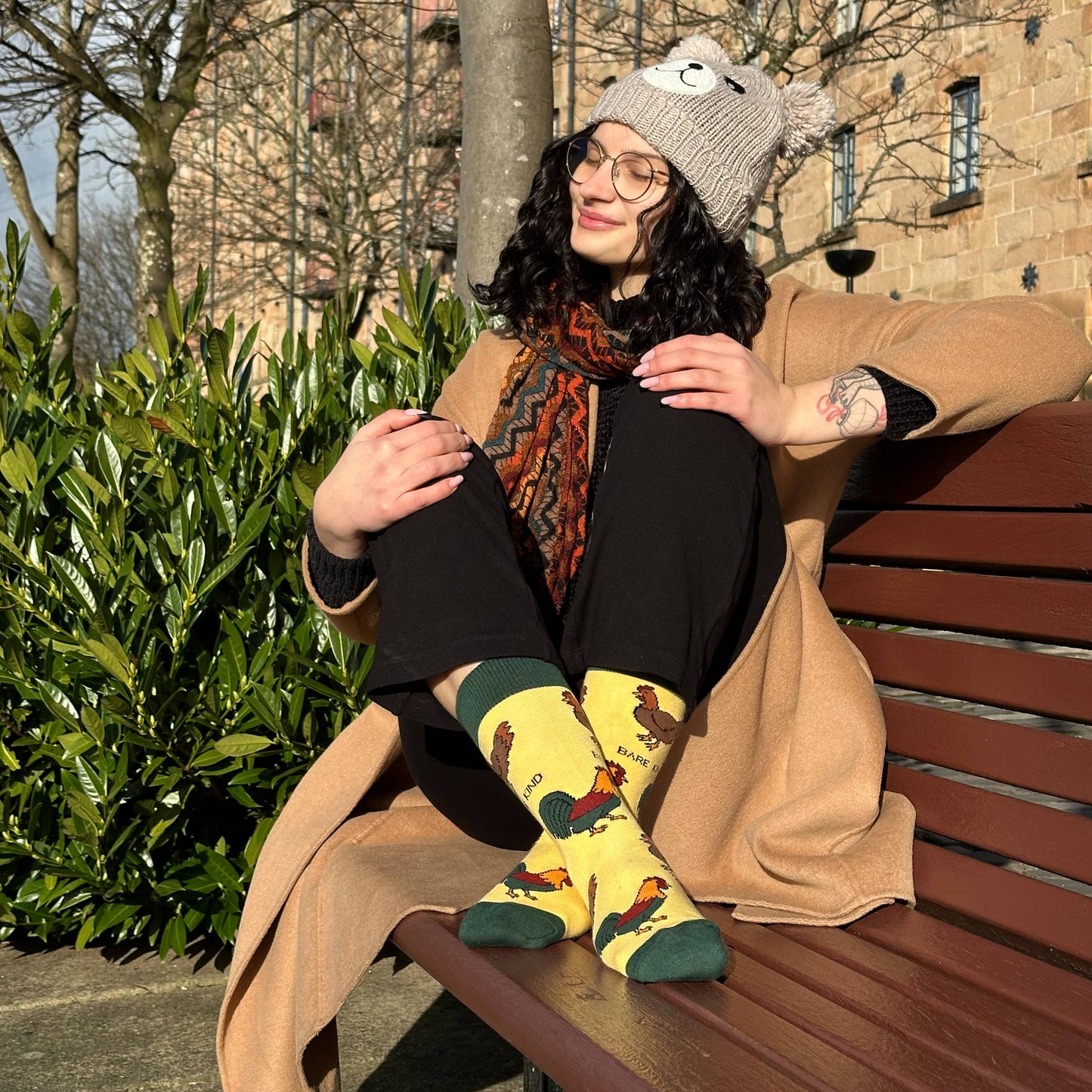 Bare Kind - Chicken Socks | Bamboo Socks | Yellow Socks | Farm Socks: UK Adult 7-11 / Single Pair