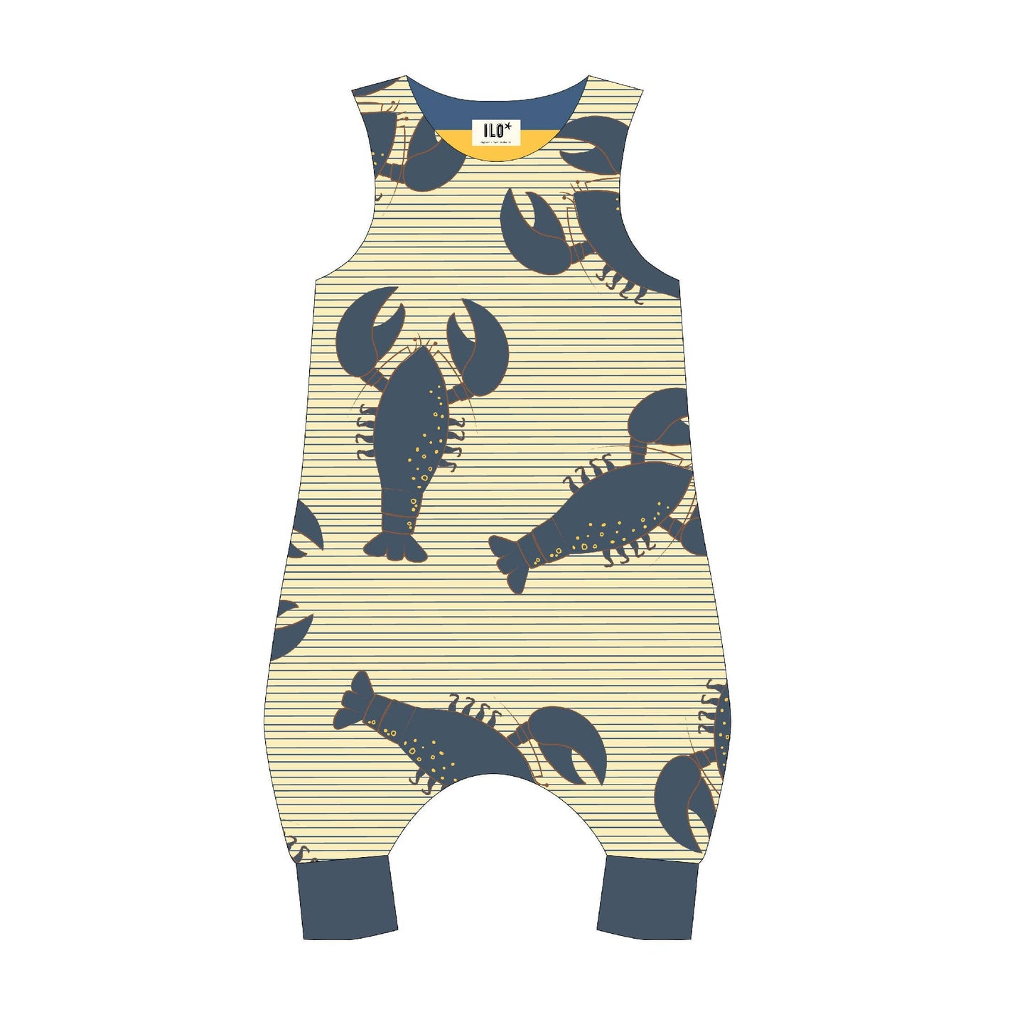 ILO Blue Lobsters on Vainilla Romper