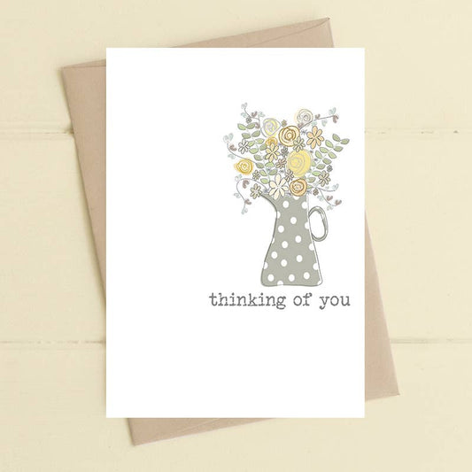Thinking of You - Grey Flower Jug