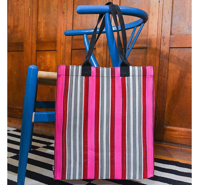 British Colour Standard - Eco Woven Market Shopper in Neyron, Guardsman and Pearl