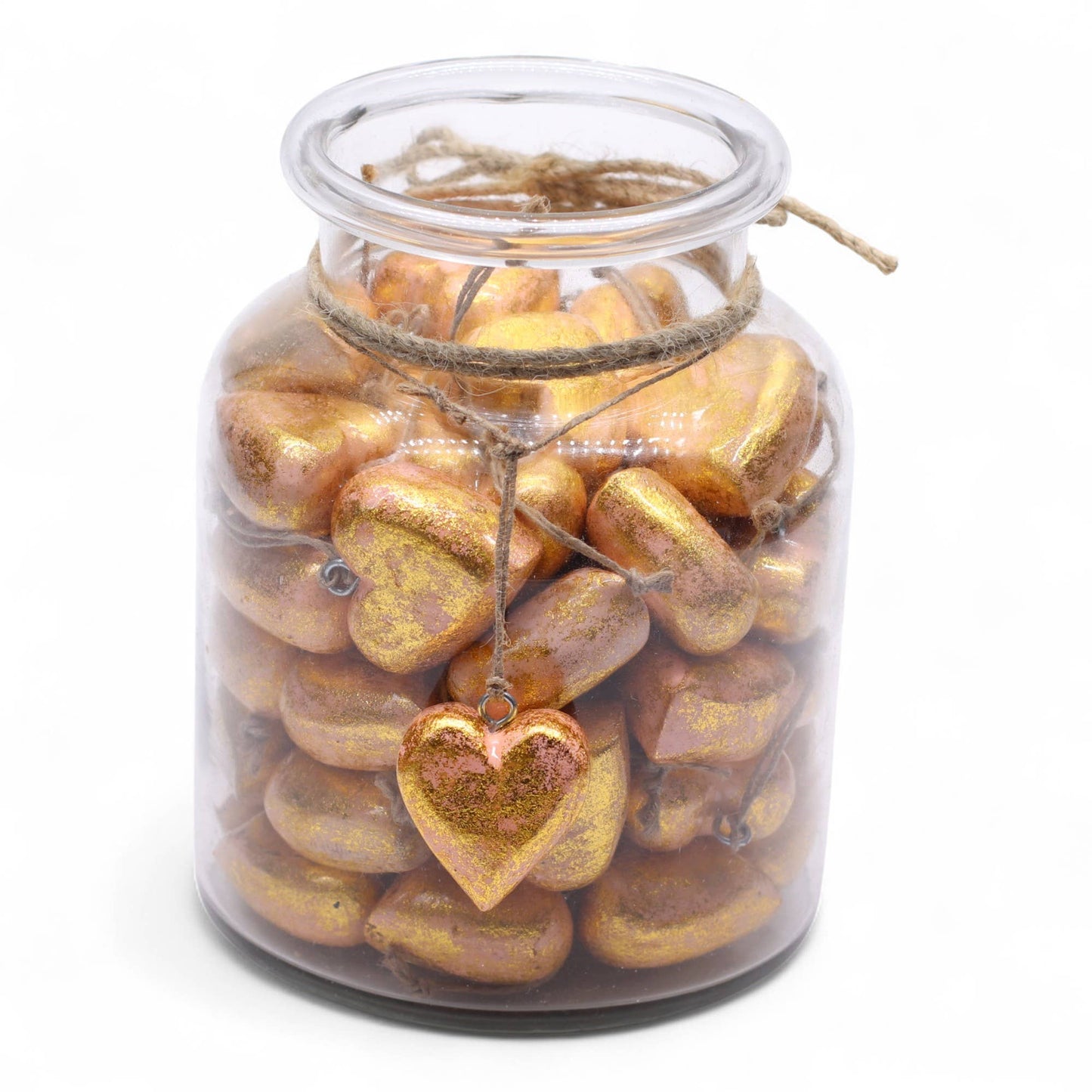 Decor Wood Hearts -  Lavender Gold (50) - in Jar